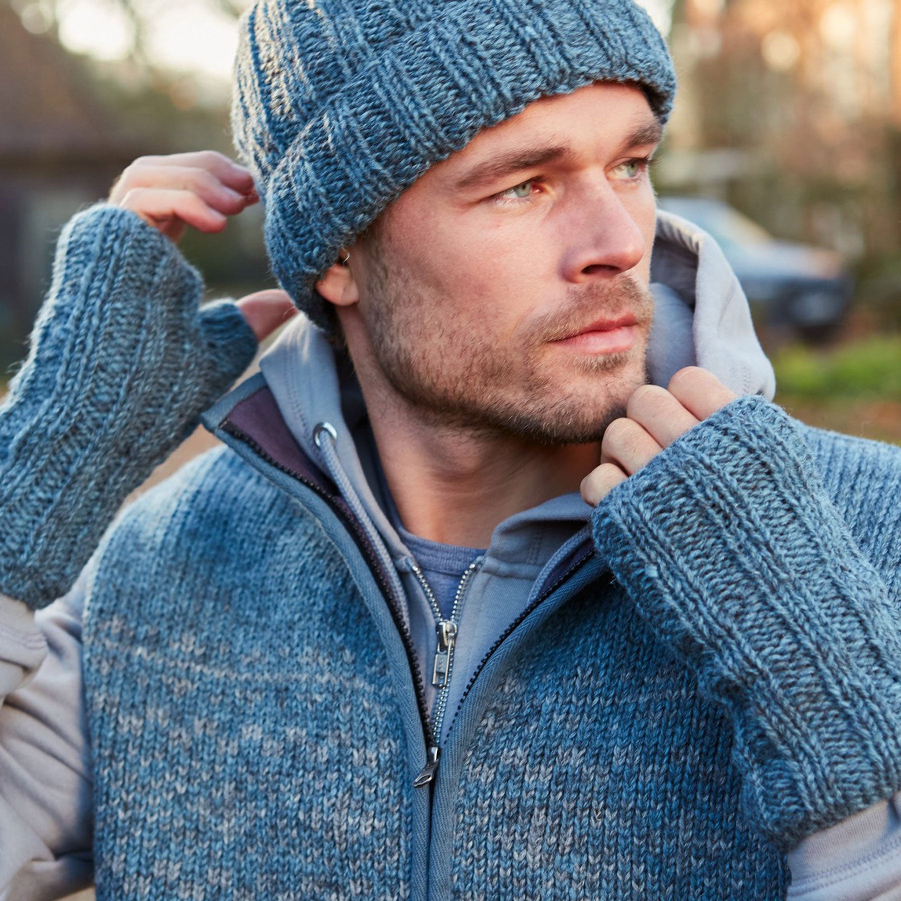 Mens shetland steel wristwarmer