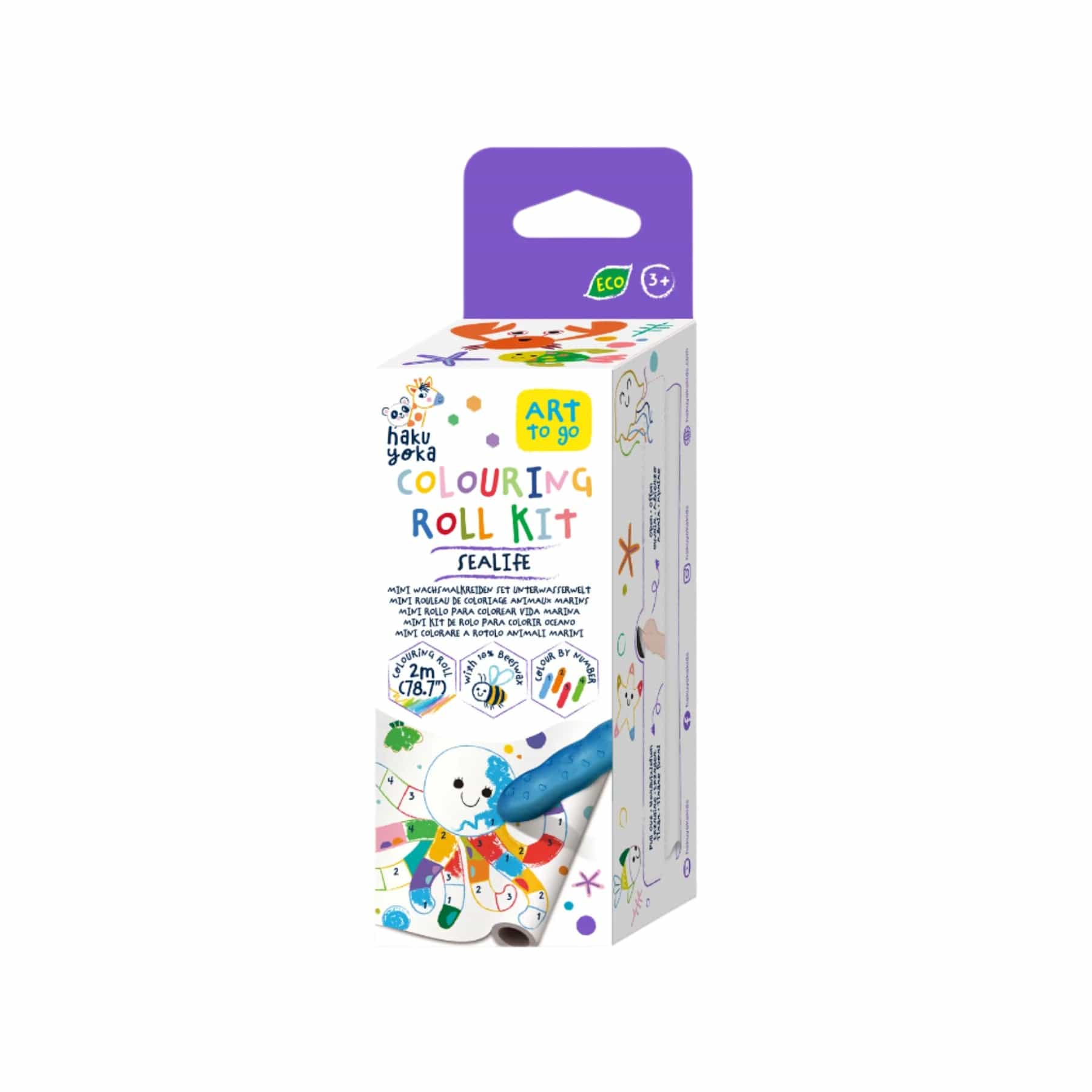 Mini colouring roll kit sealife