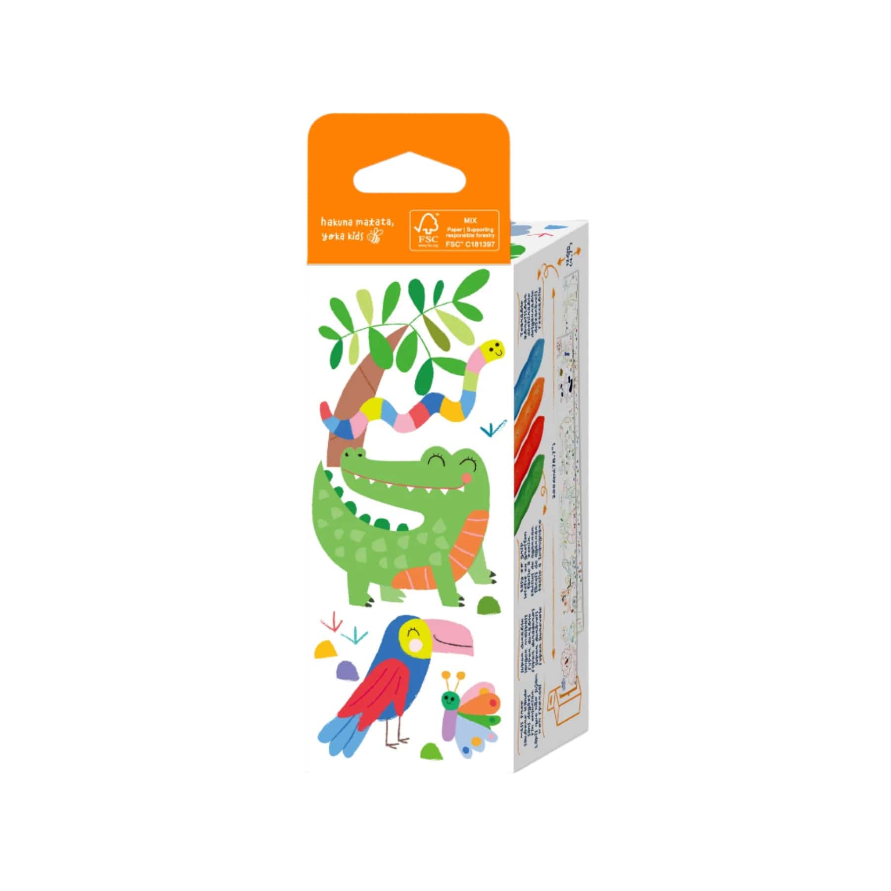 Mini colouring roll kit safari