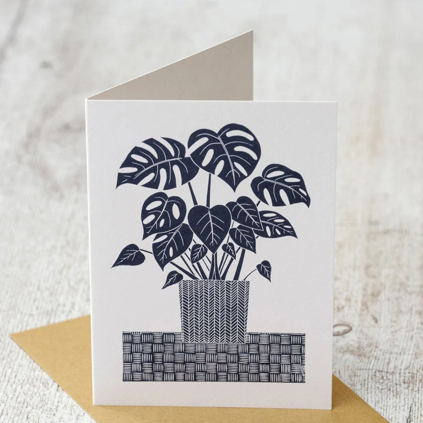Monstera greetings card
