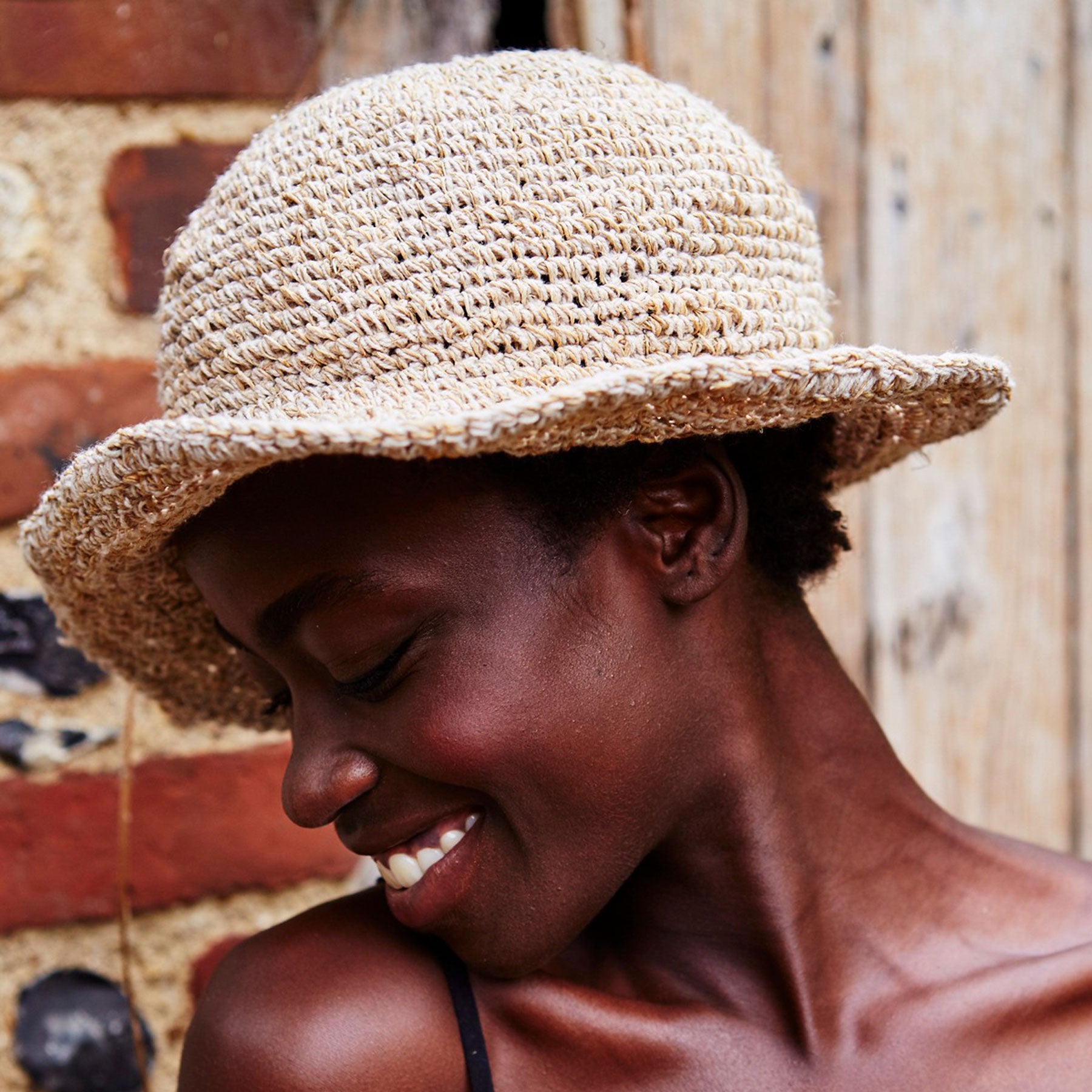 Natural hemp & cotton sun hat