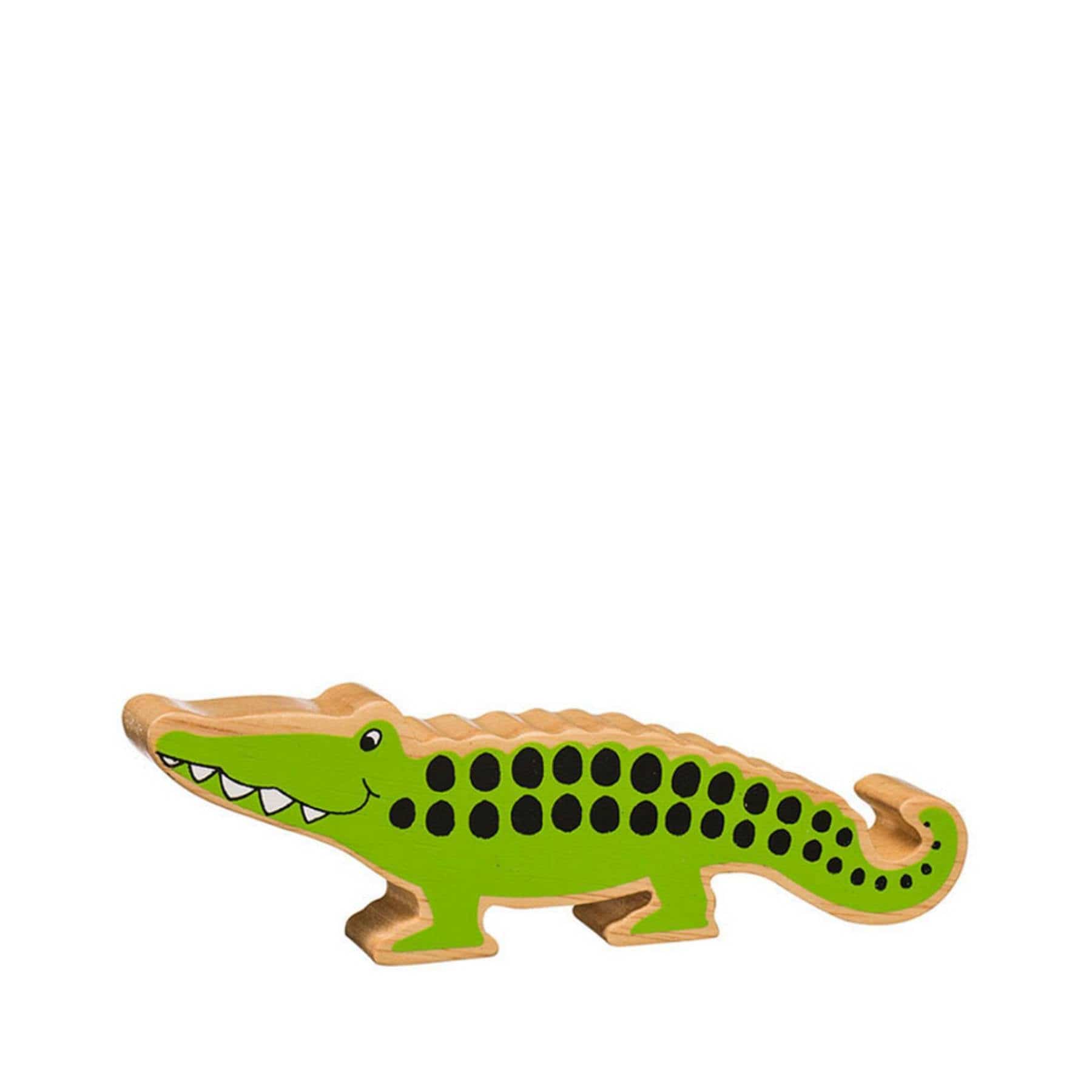 Wooden crocodile figure