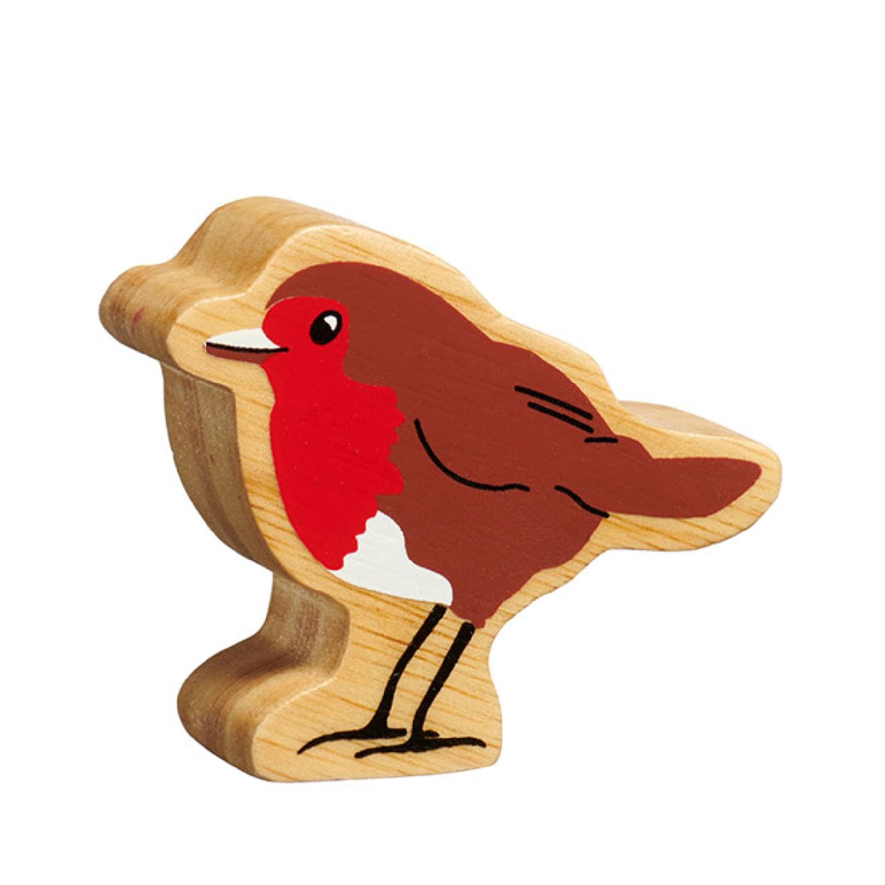 Wooden robin figure