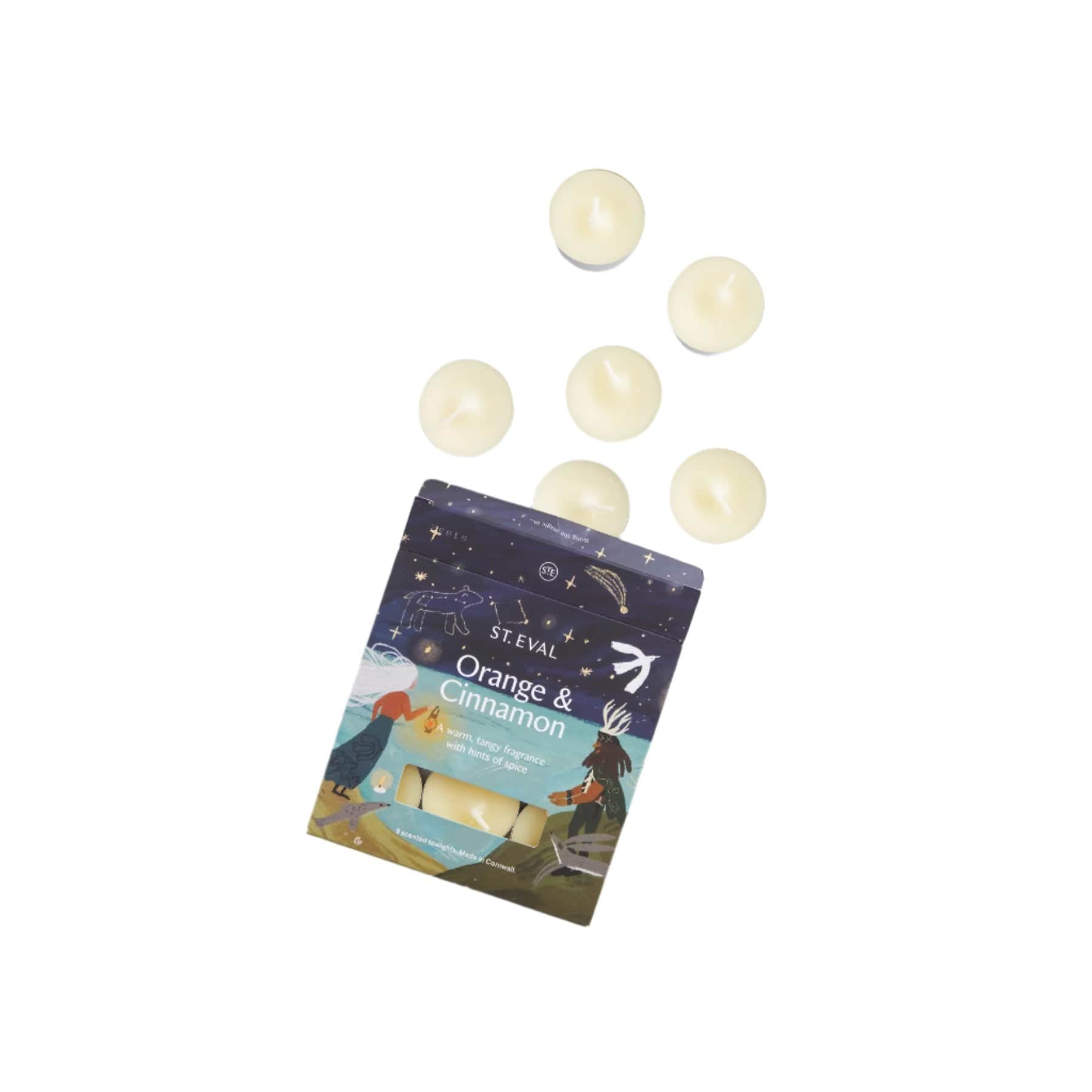 Orange & cinnamon scented tealights