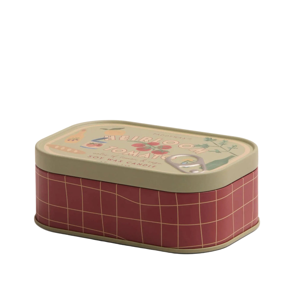 Heirloom tomato tin candle