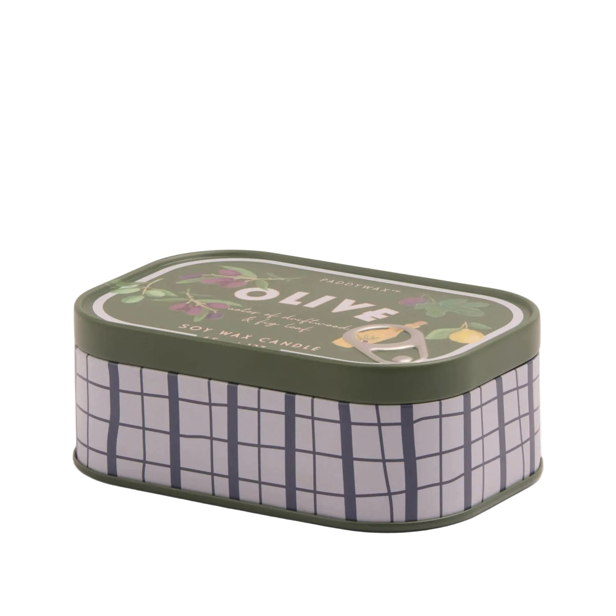 Olive tin candle