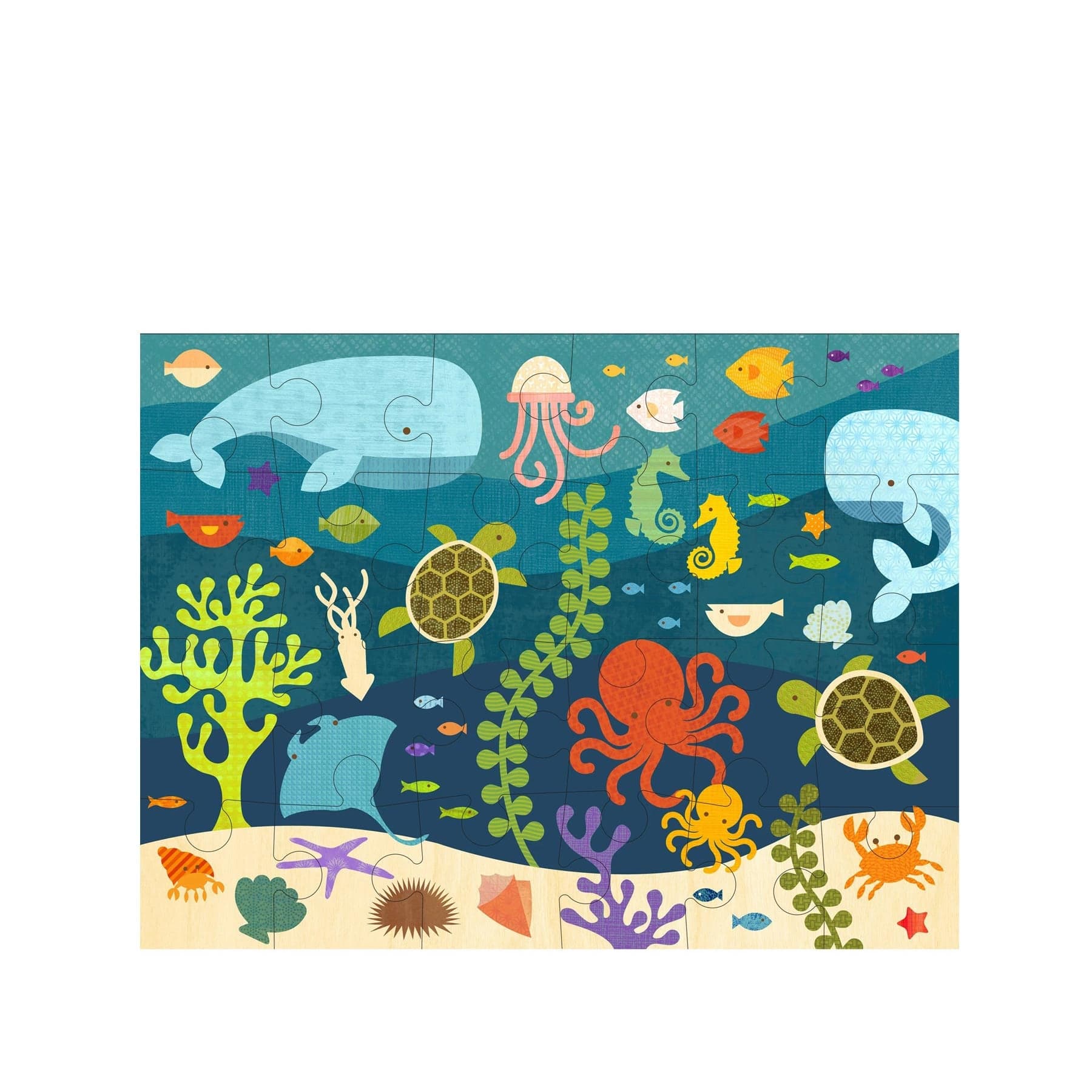 Ocean life 24-piece floor puzzle