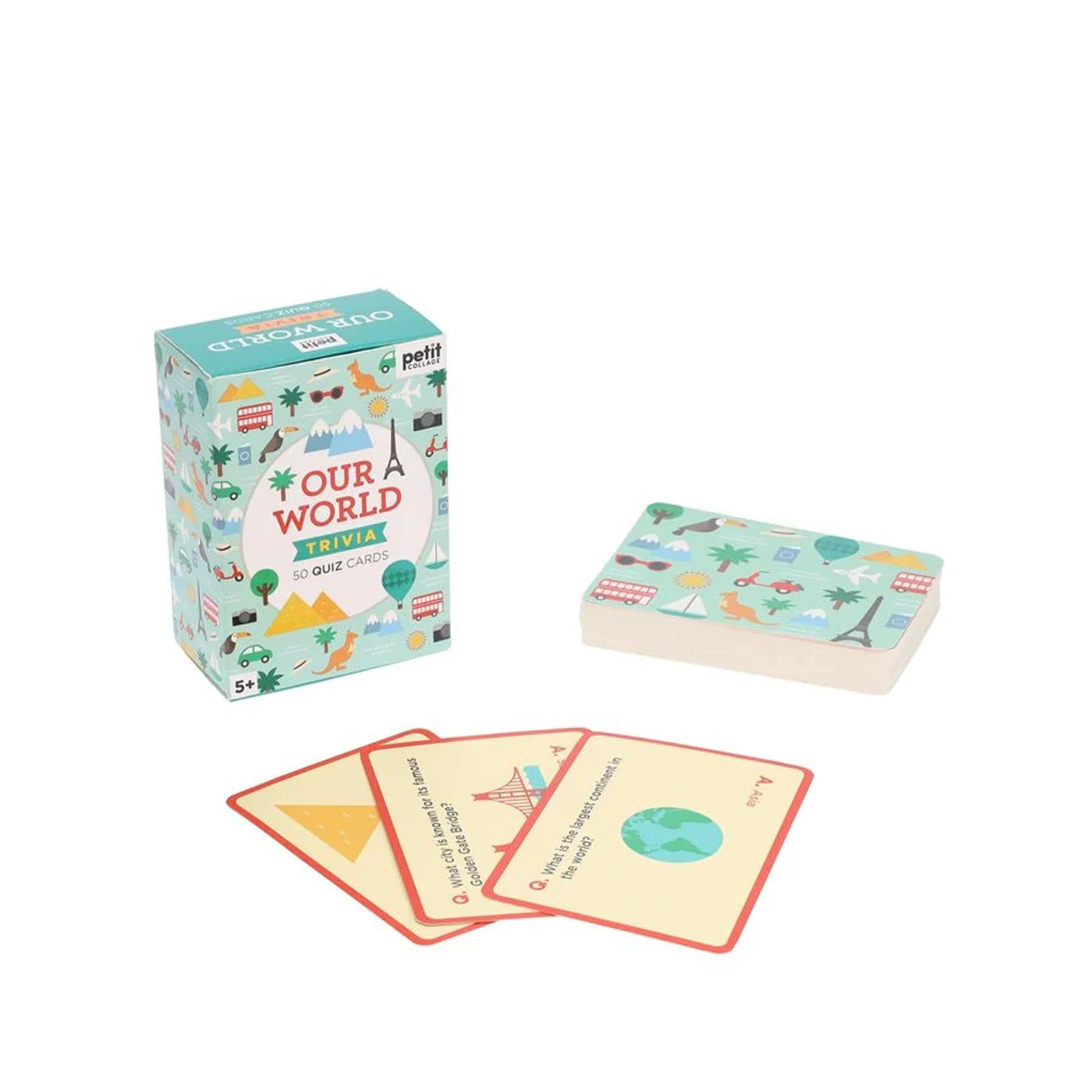 Our world trivia quiz cards