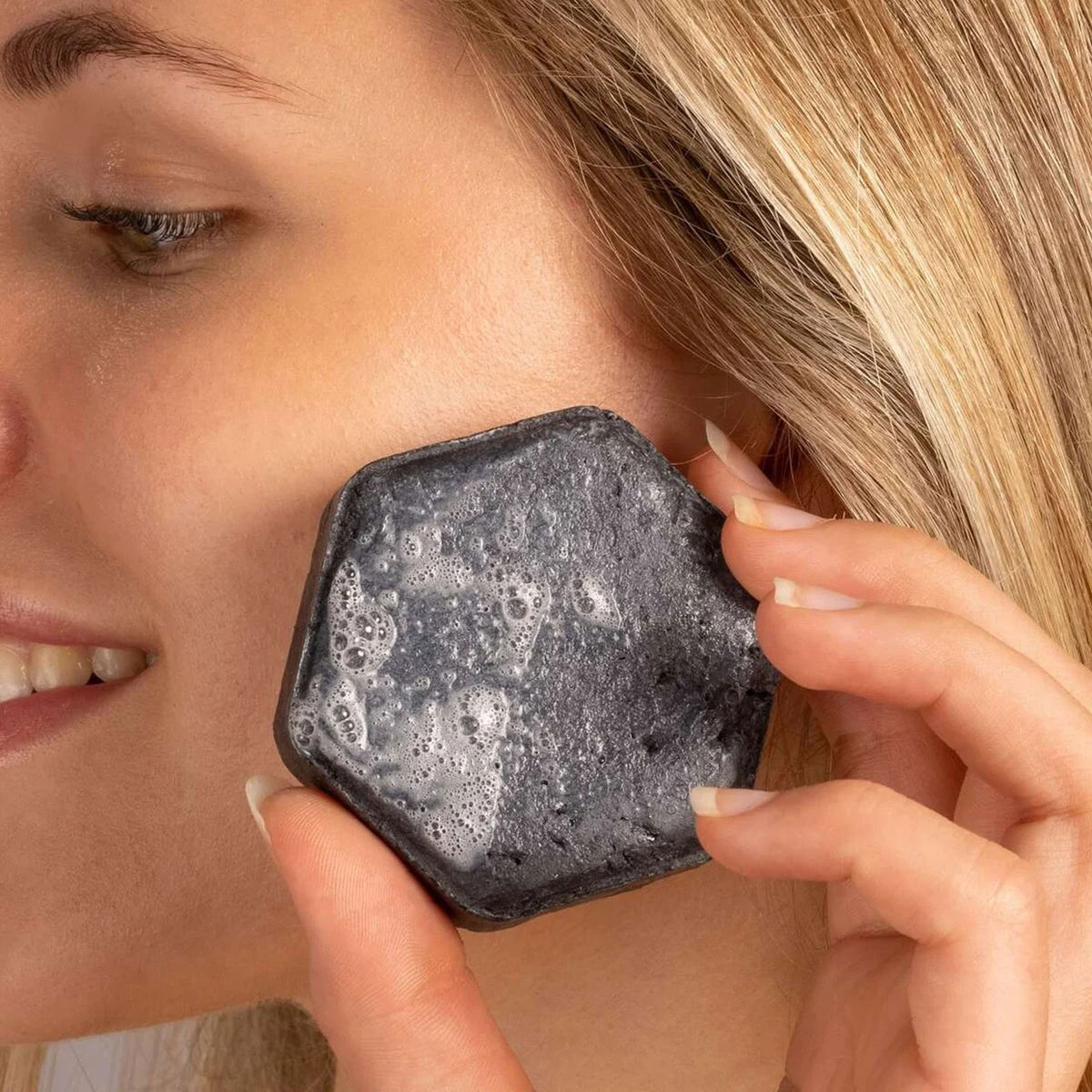 Pineapple and charcoal face cleanser bar