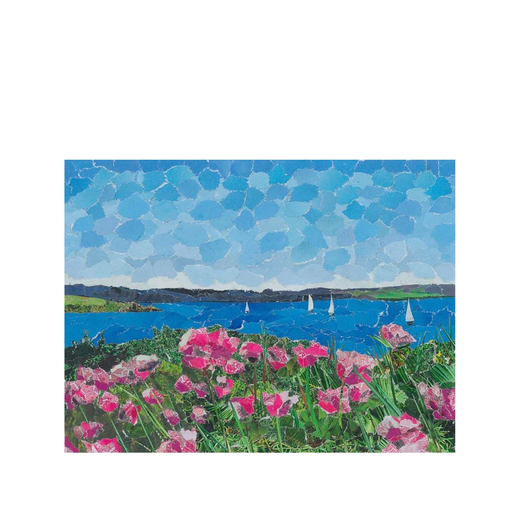 Porthscatho view greetings card