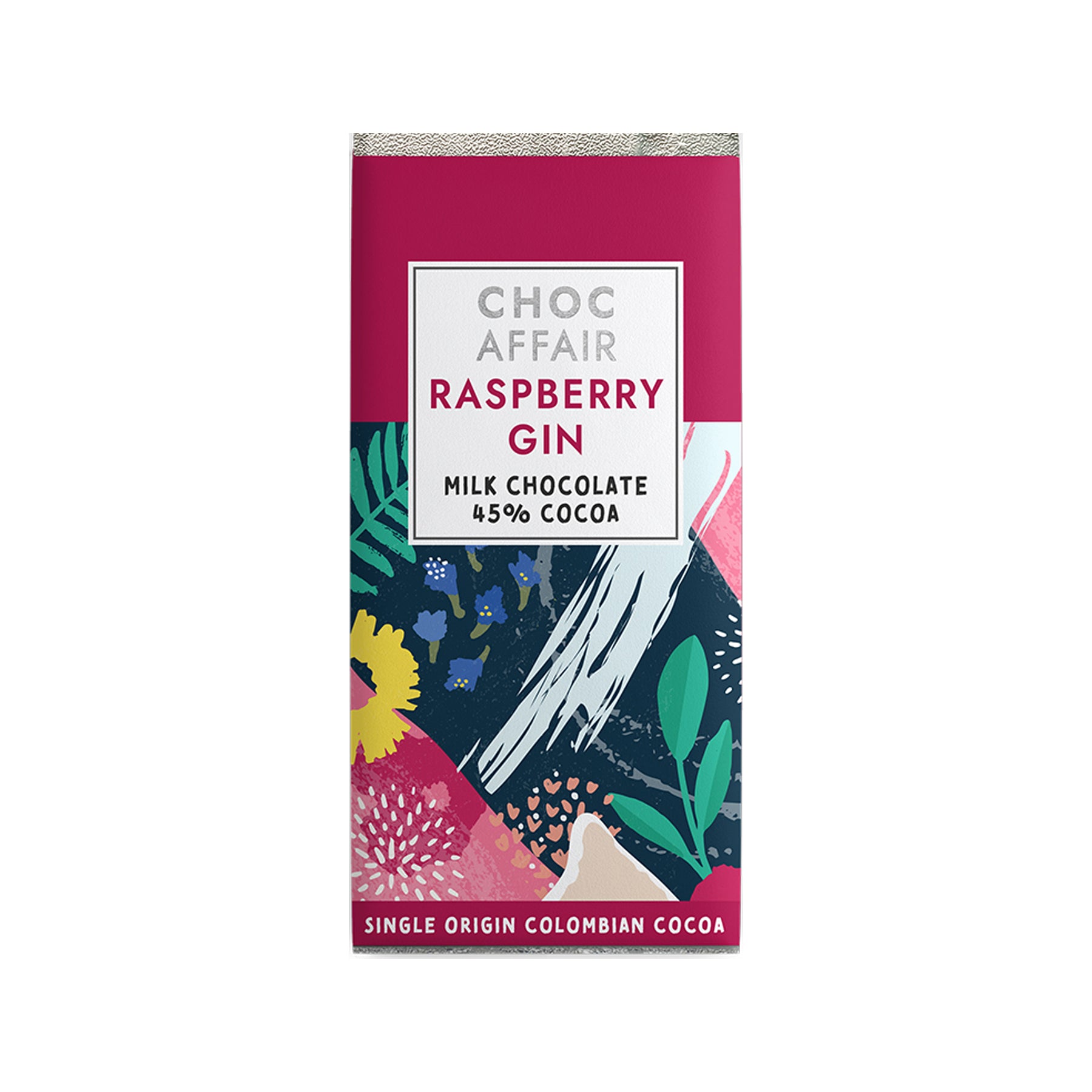 Raspberry gin milk chocolate 90g