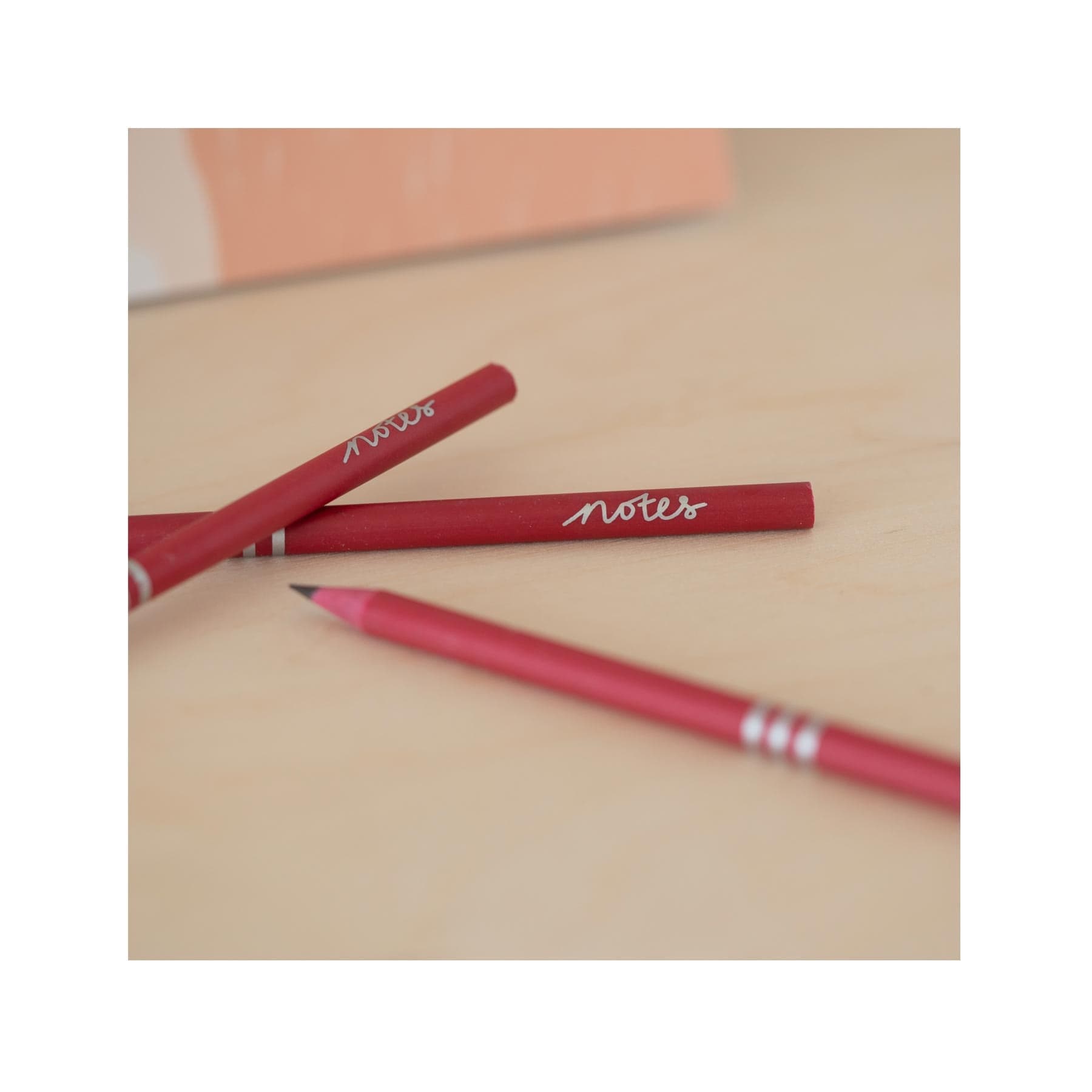 Recycled pencils - coral