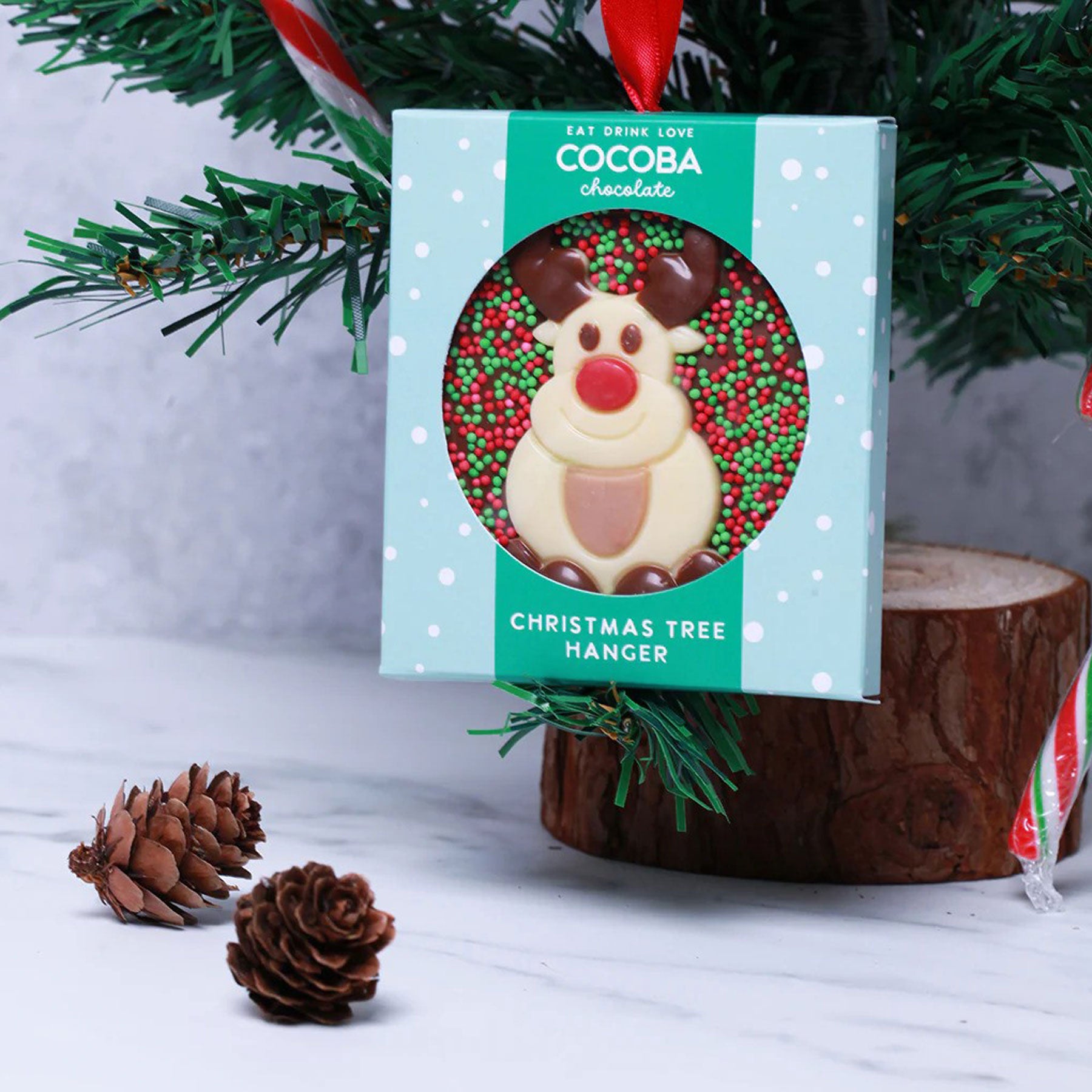 Christmas reindeer milk chocolate tree hanger 50g
