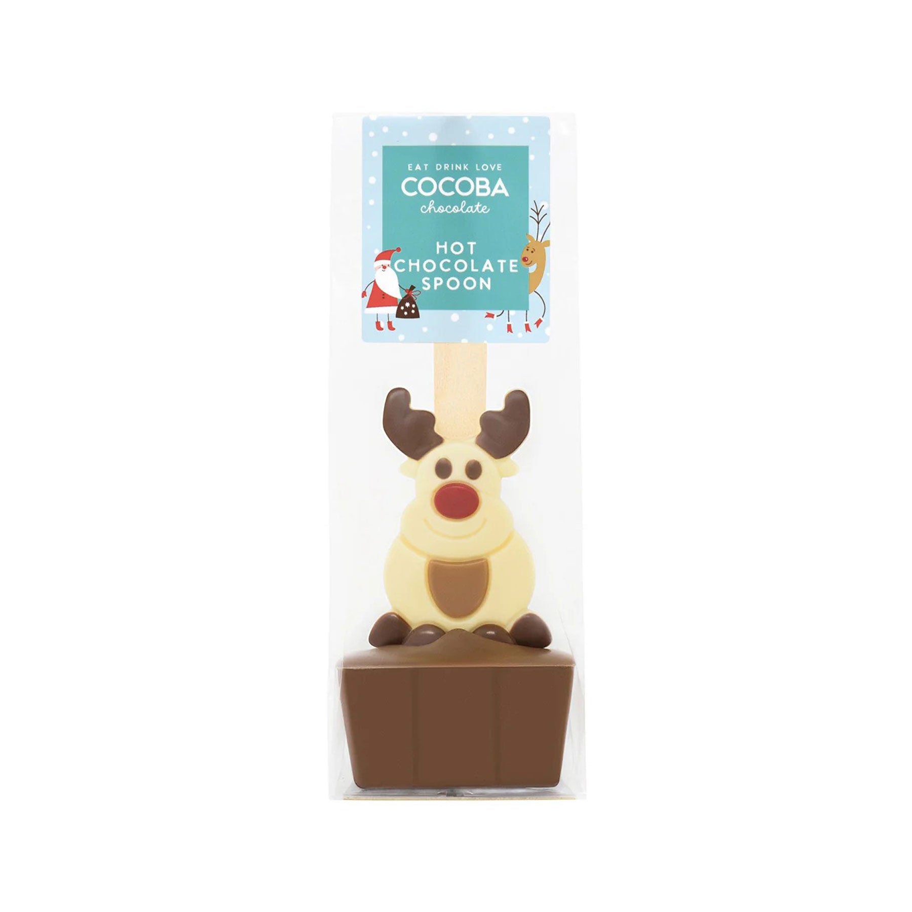 Christmas reindeer milk hot chocolate spoon 50g