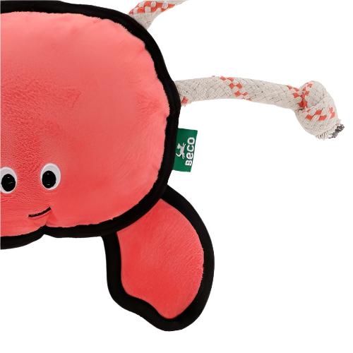 Plush crab dog toy