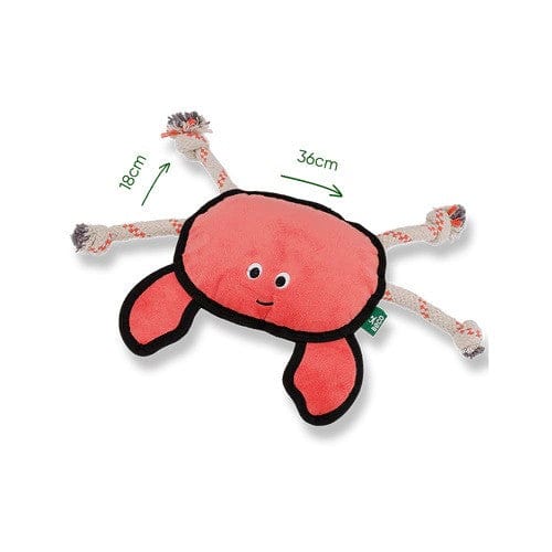 Plush crab dog toy