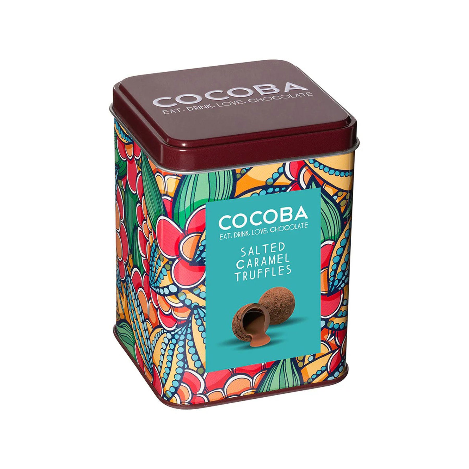 Salted caramel truffles gift tin 120g