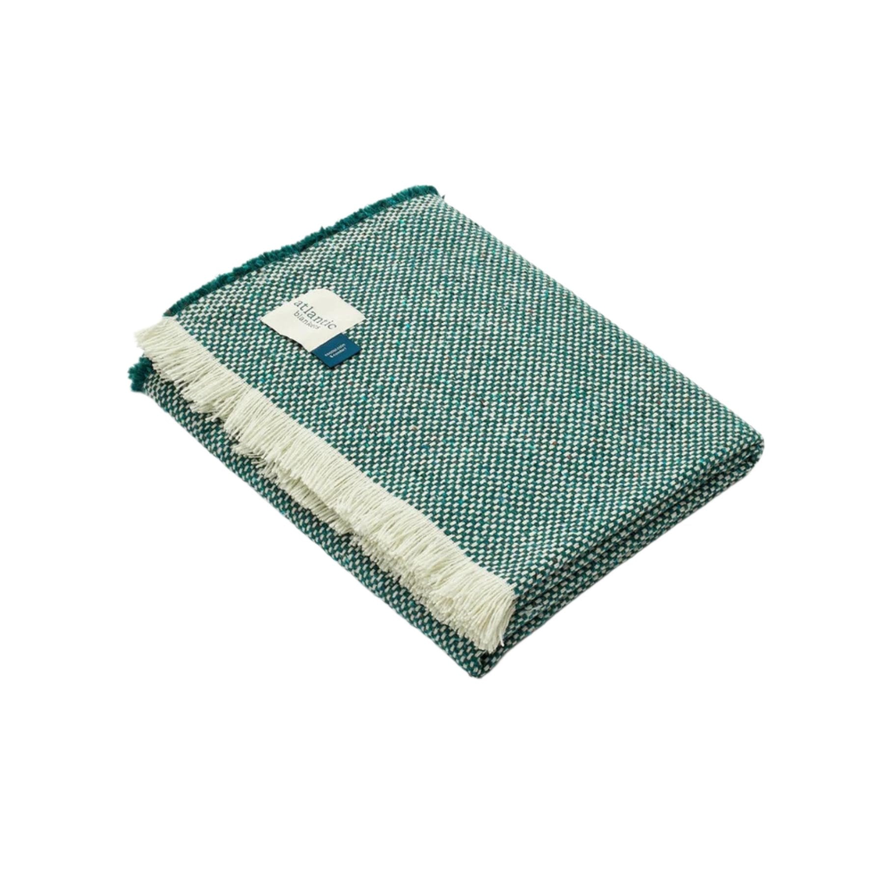 Sea green recycled wool blanket