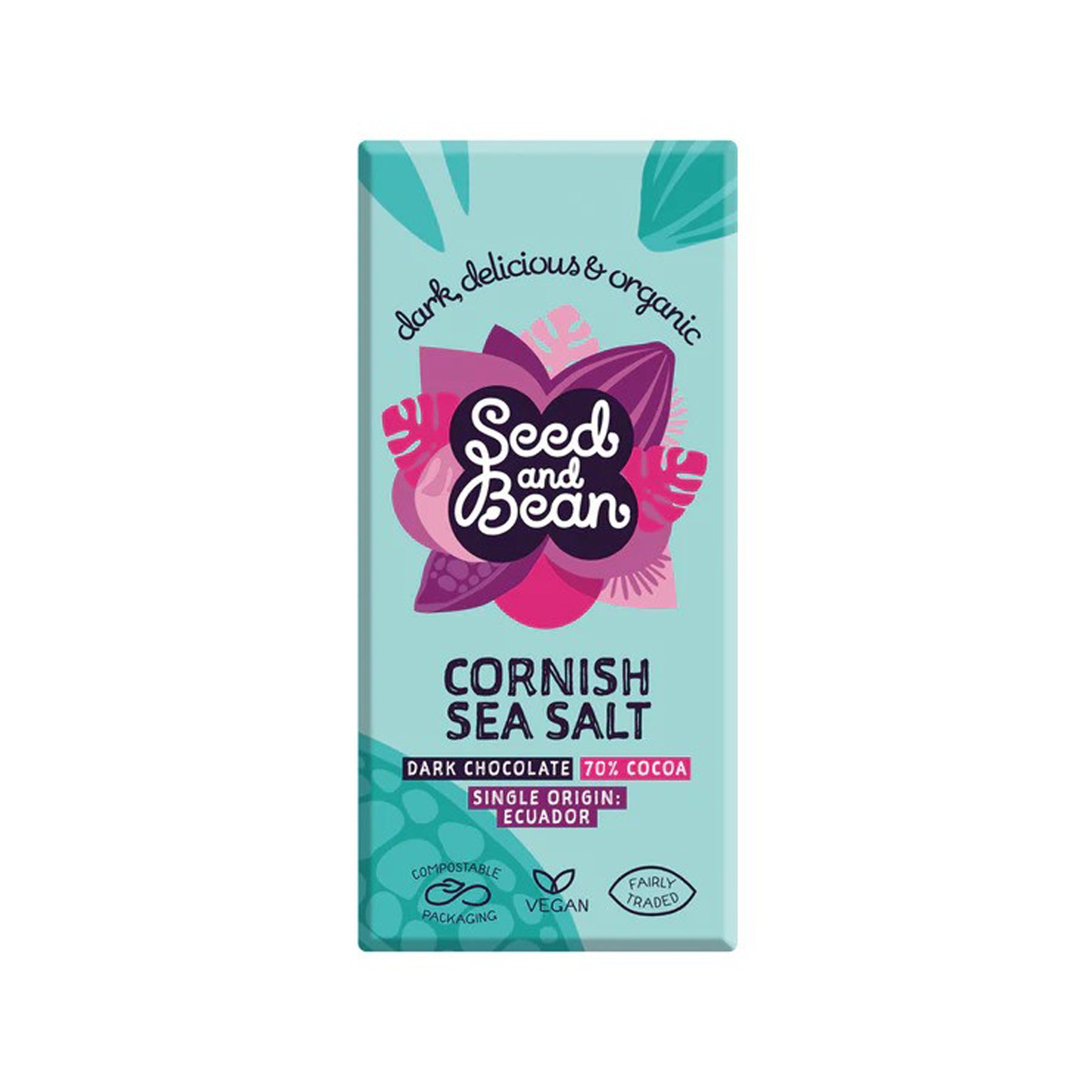 Cornish sea salt extra dark chocolate 75g