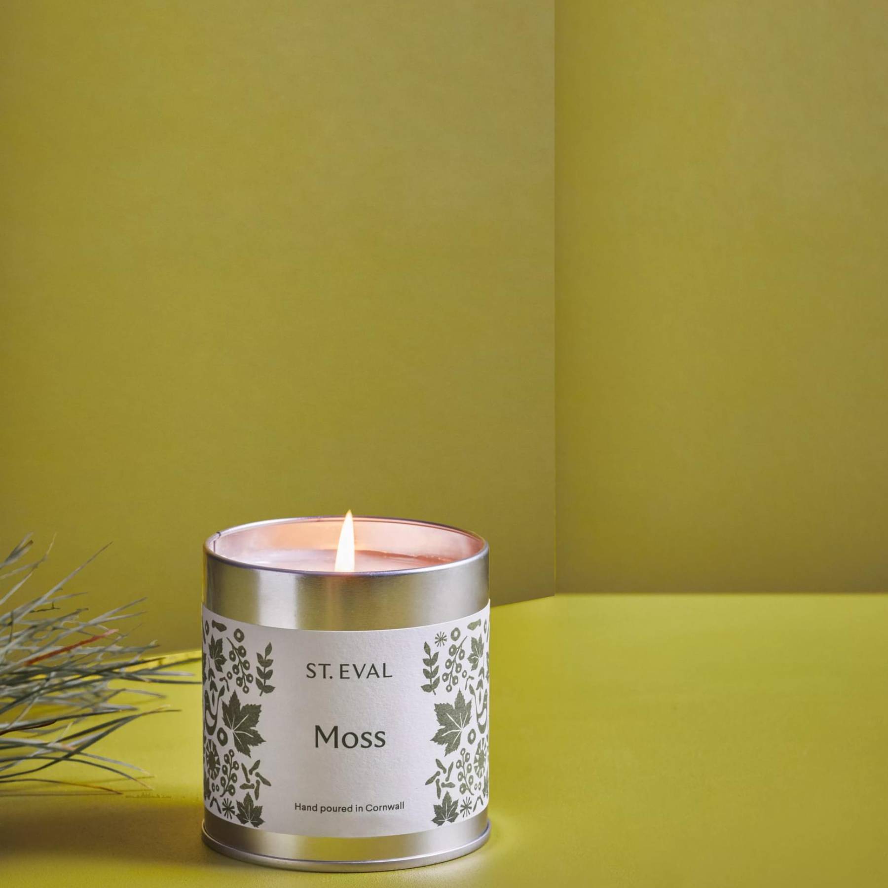 Moss scented tin candle