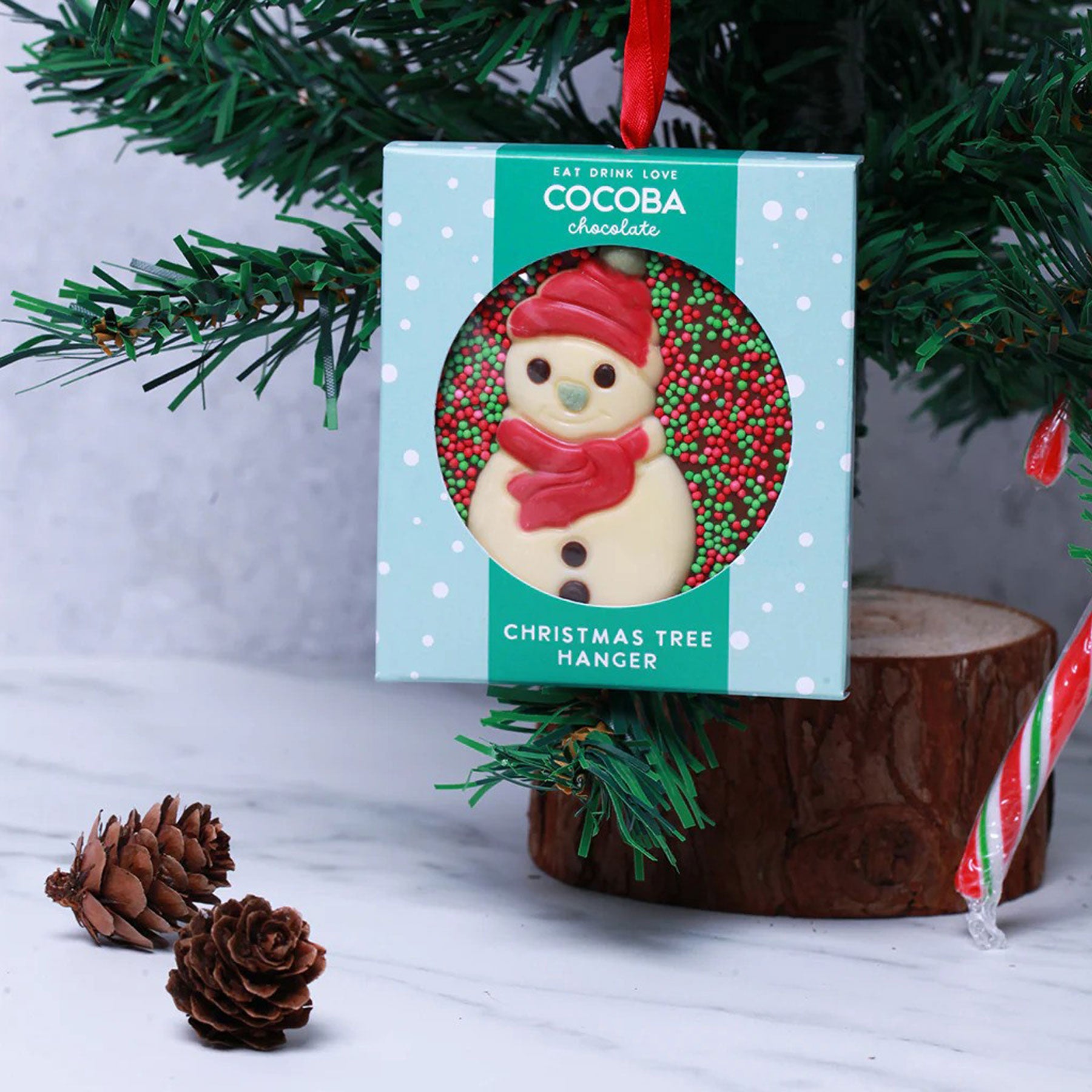 Christmas snowman milk chocolate tree hanger 50g