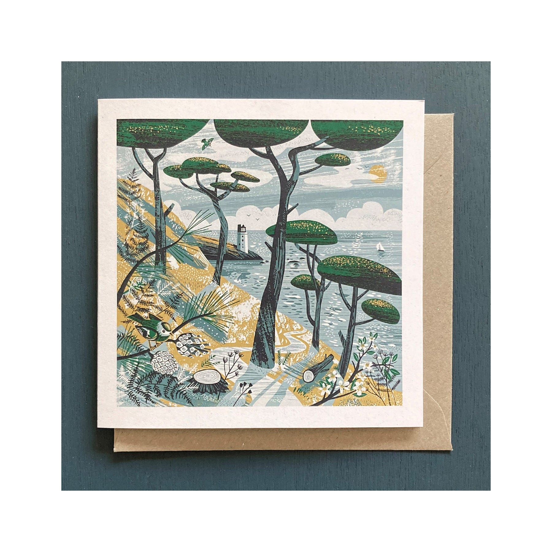 St Anthony goldcrests greetings card