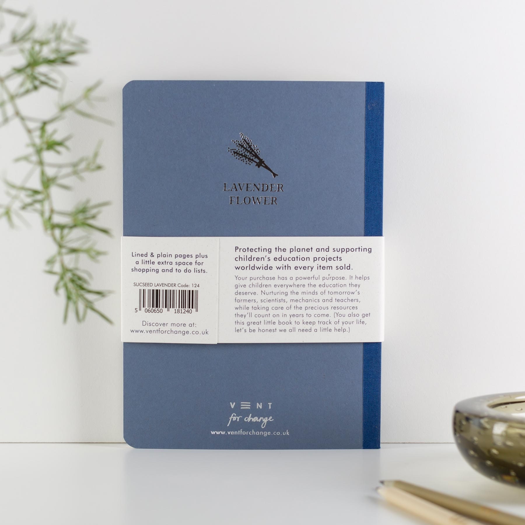 Recycled A6 notebook - lavender