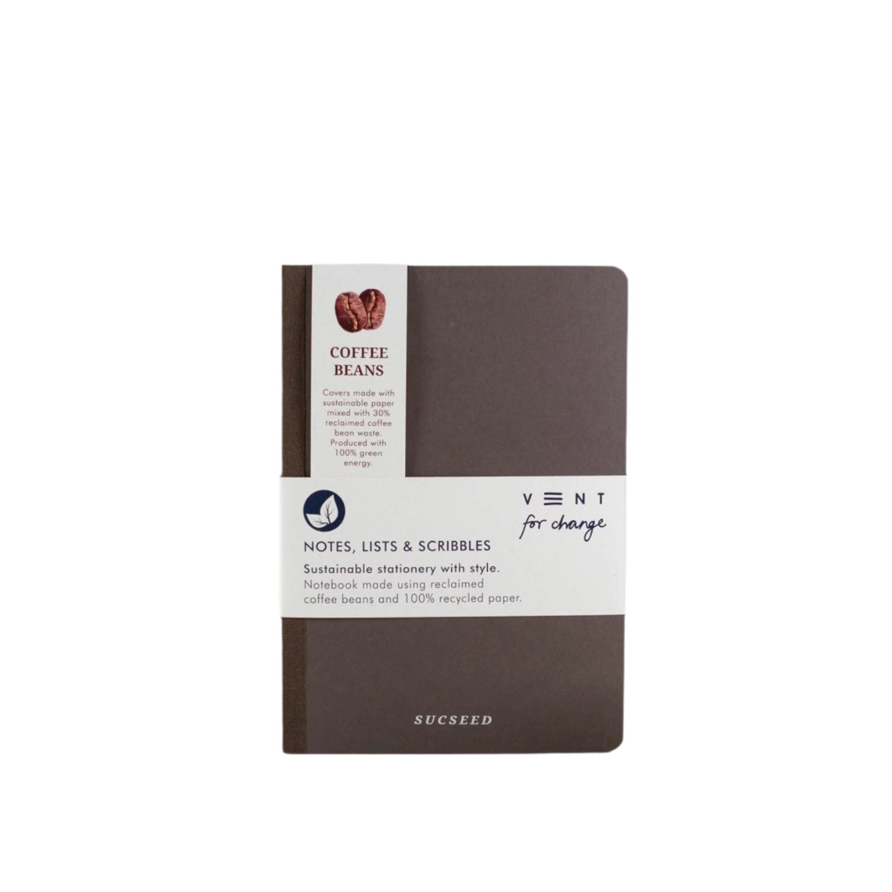 Recycled A6 notebook - coffee bean