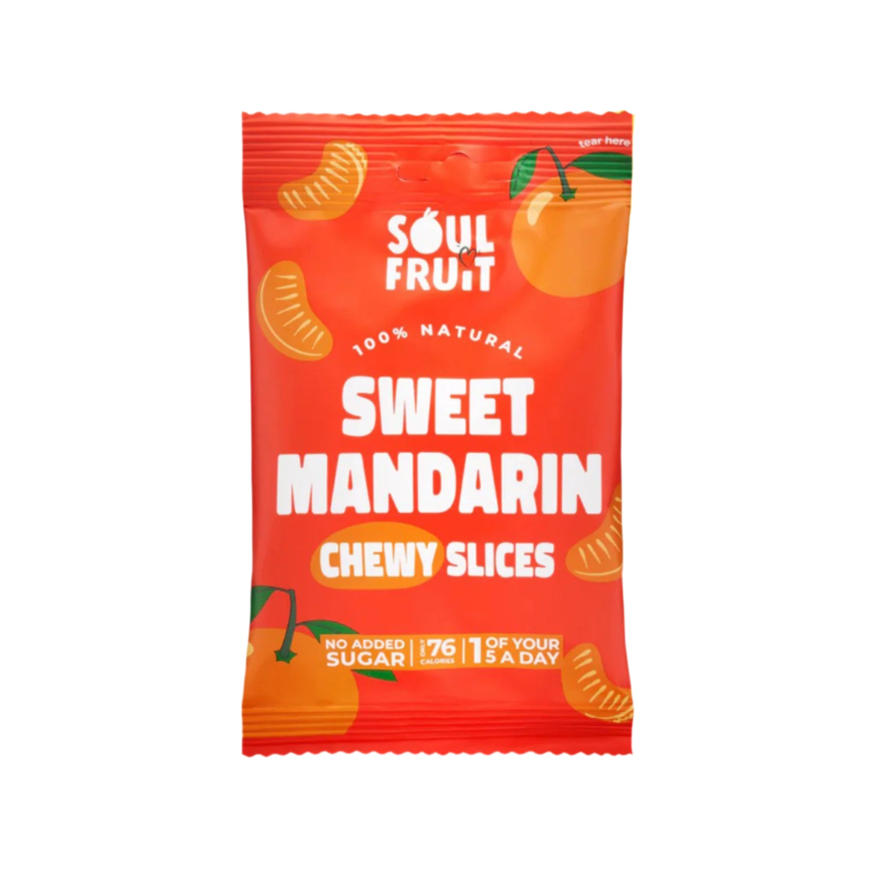Soft dried sweet mandarin chewy slices 30g