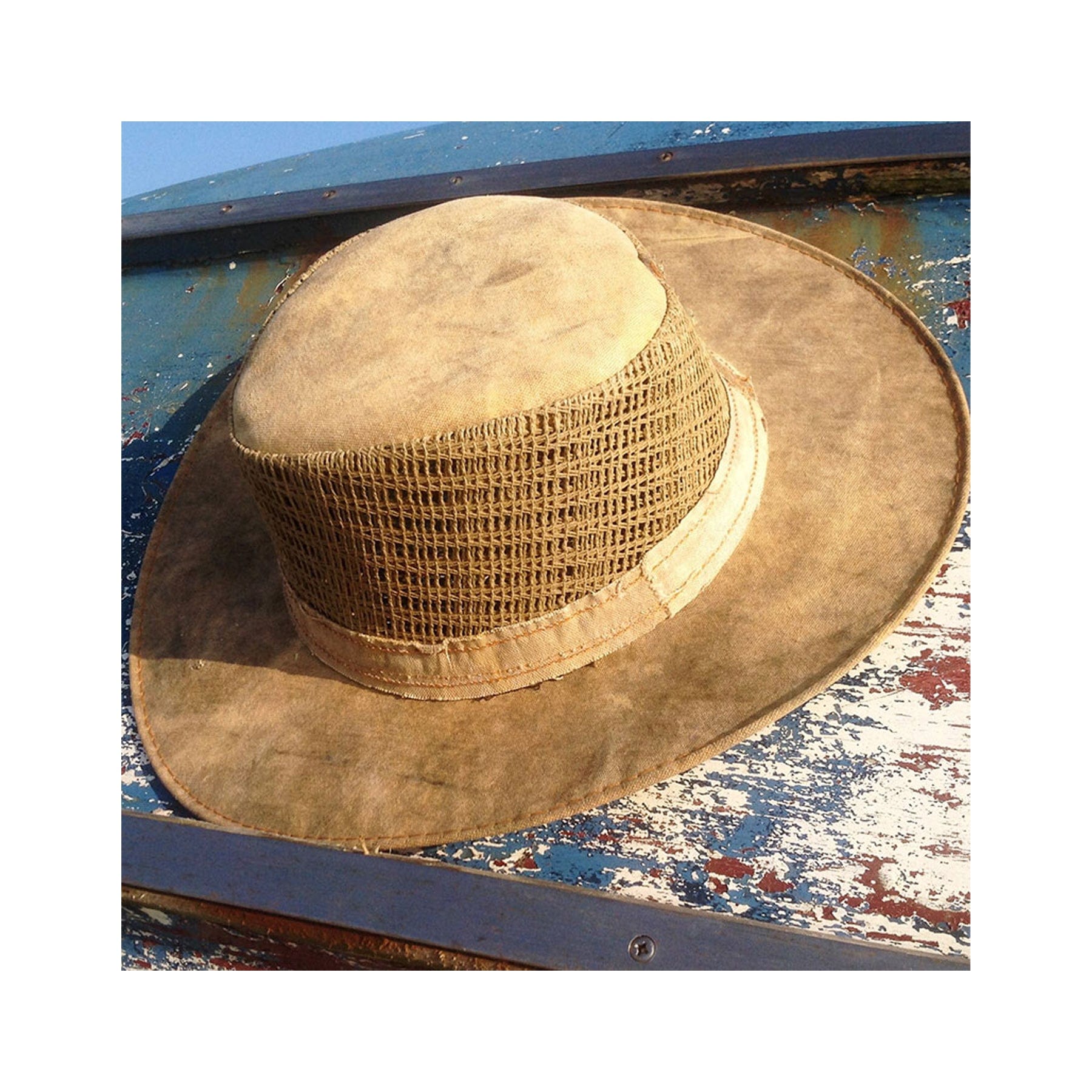 Vented side truck tarp hat - medium
