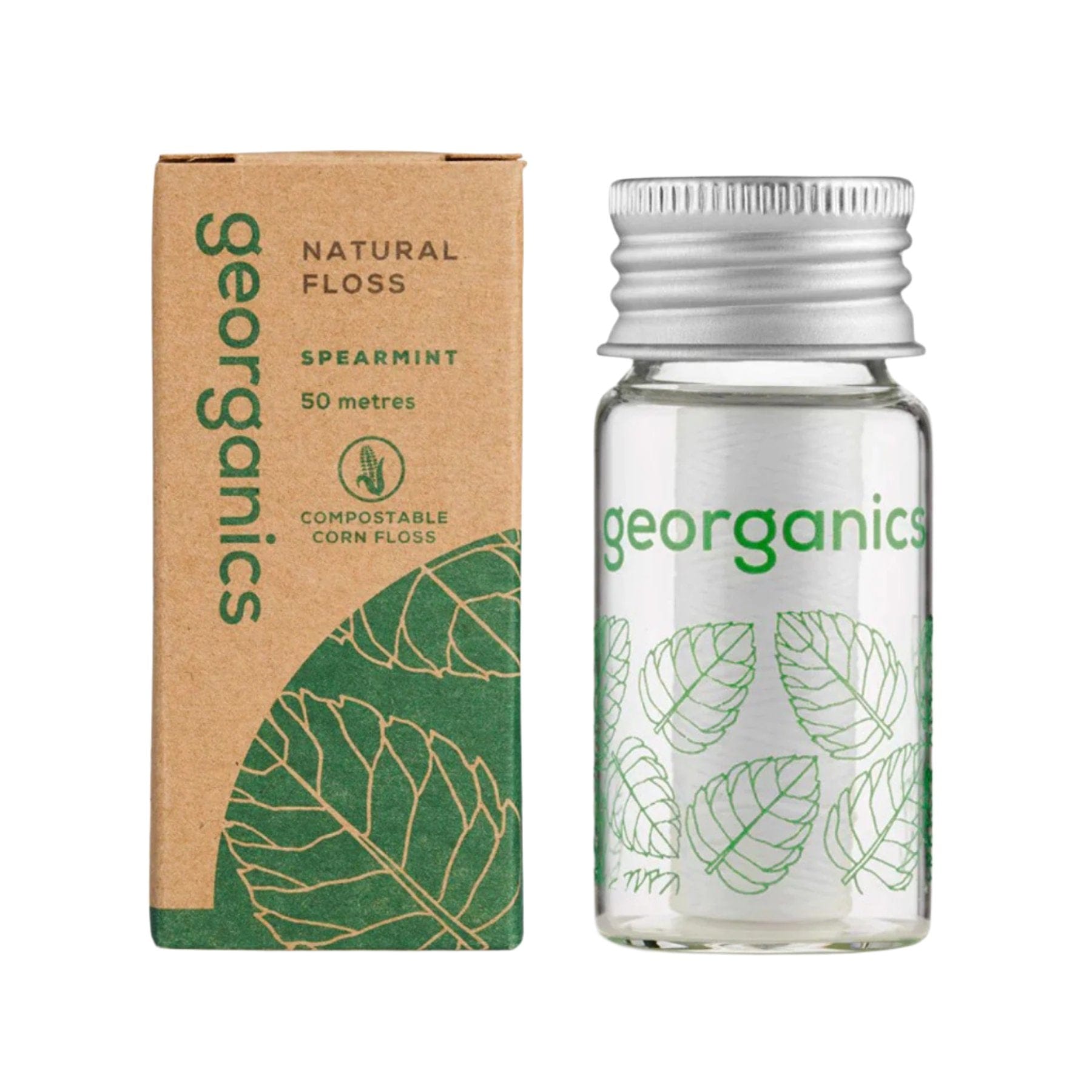 Natural tooth floss - spearmint