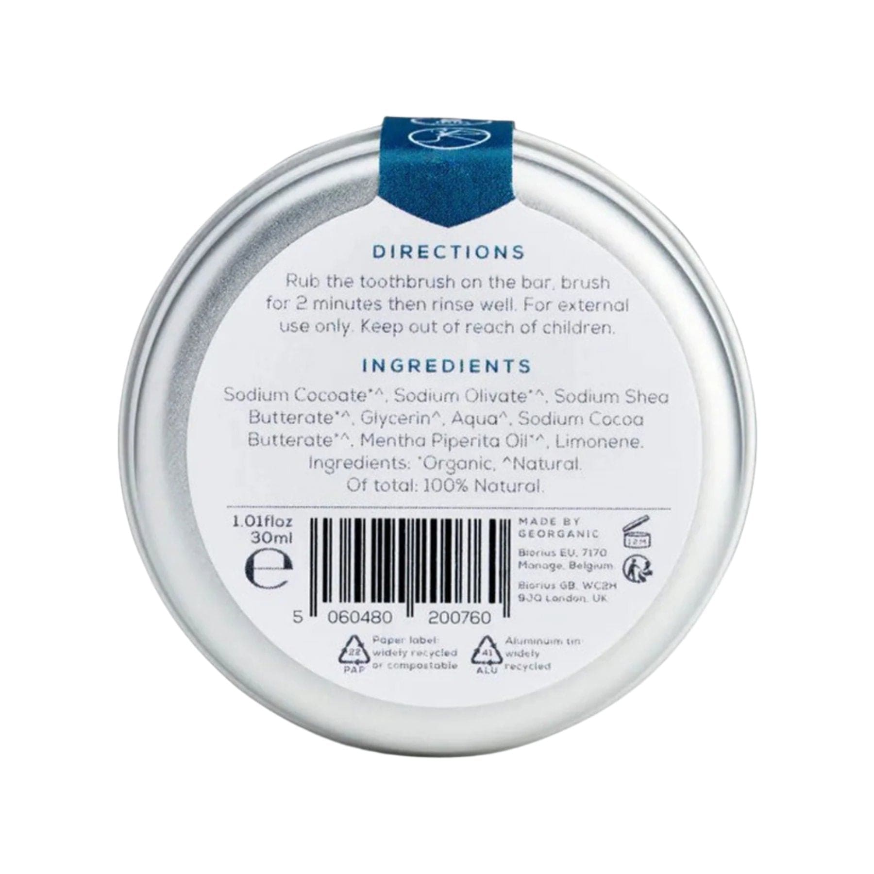 Natural tooth soap - peppermint