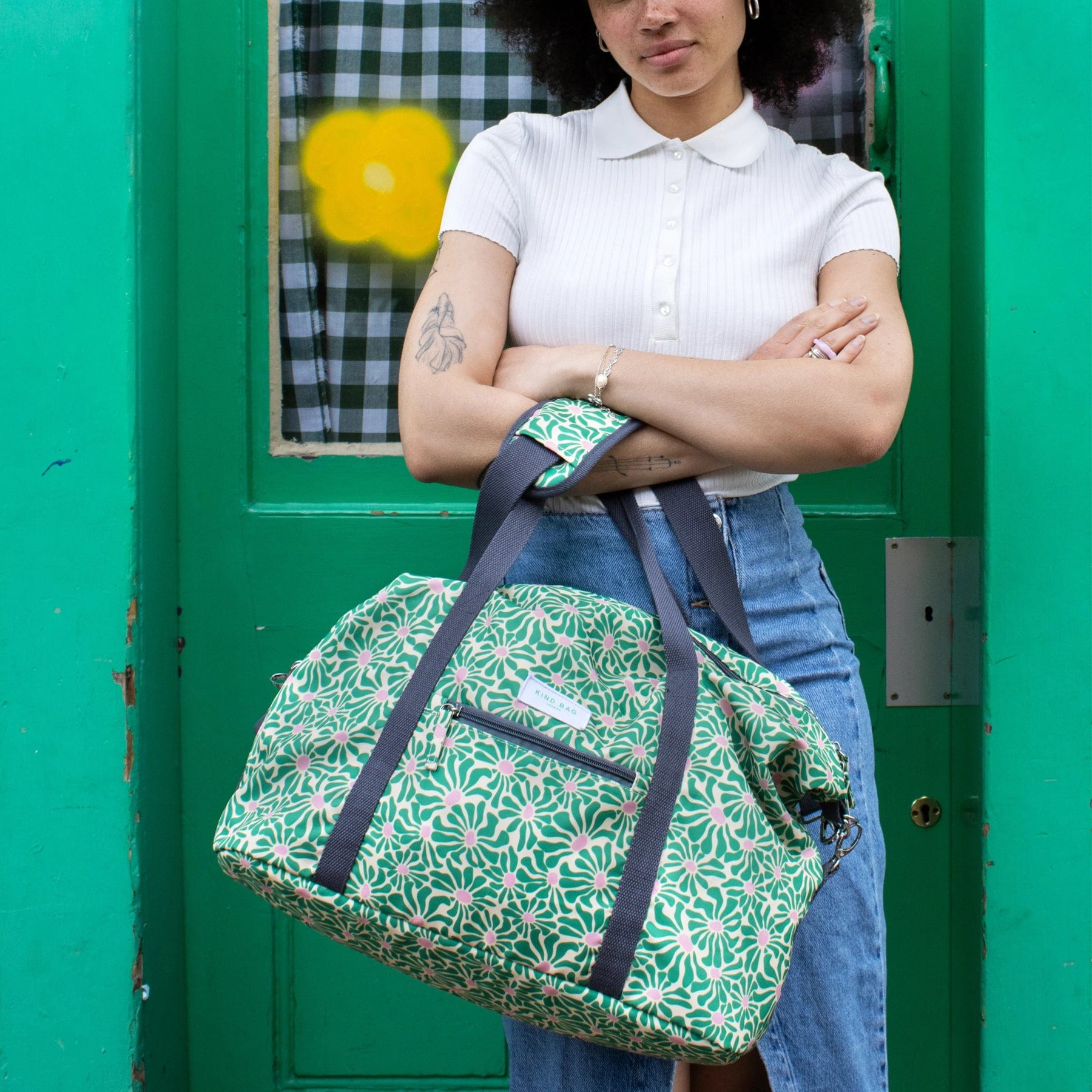 Weekender bag abstract flowers