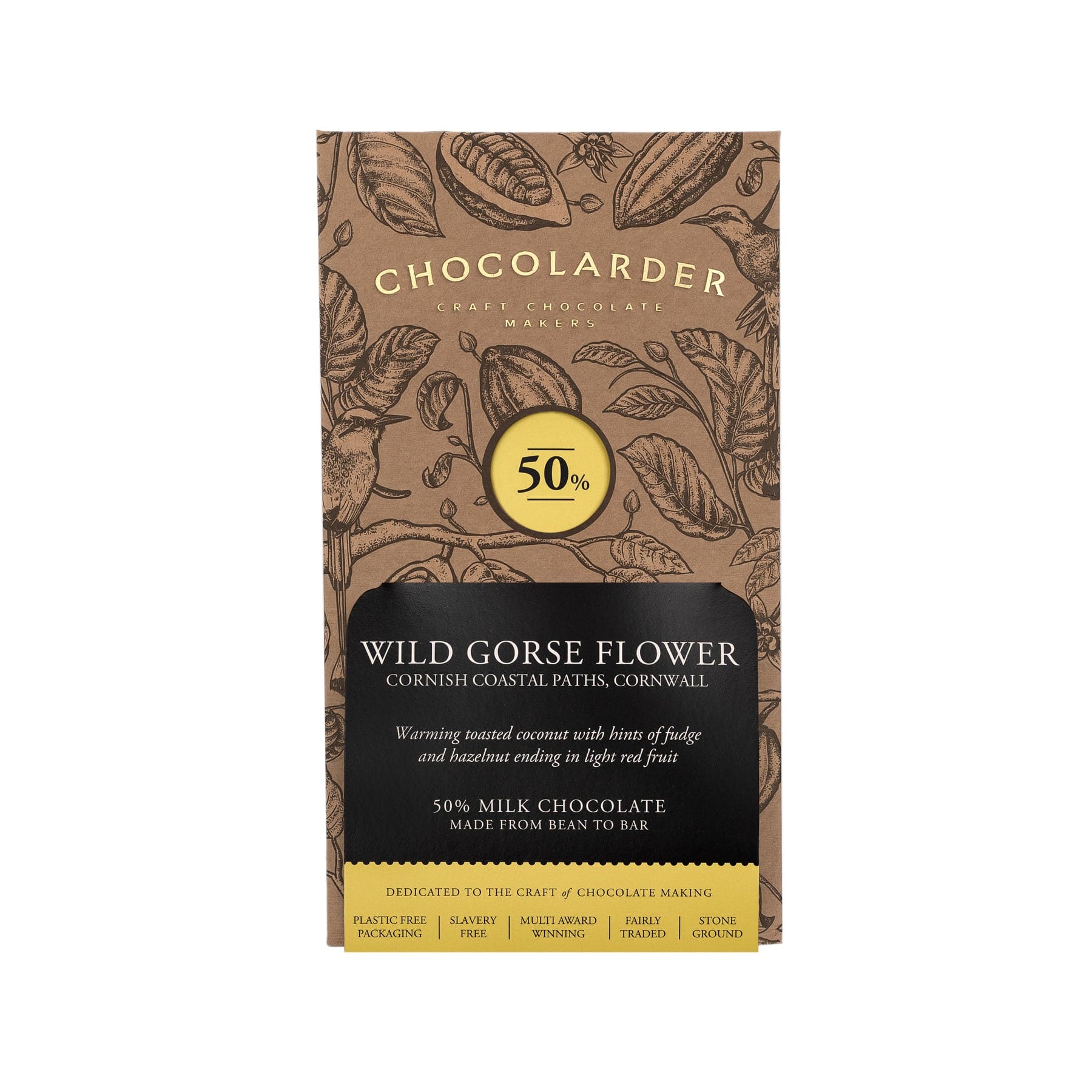 Wild gorse flower 50% milk chocolate 70g