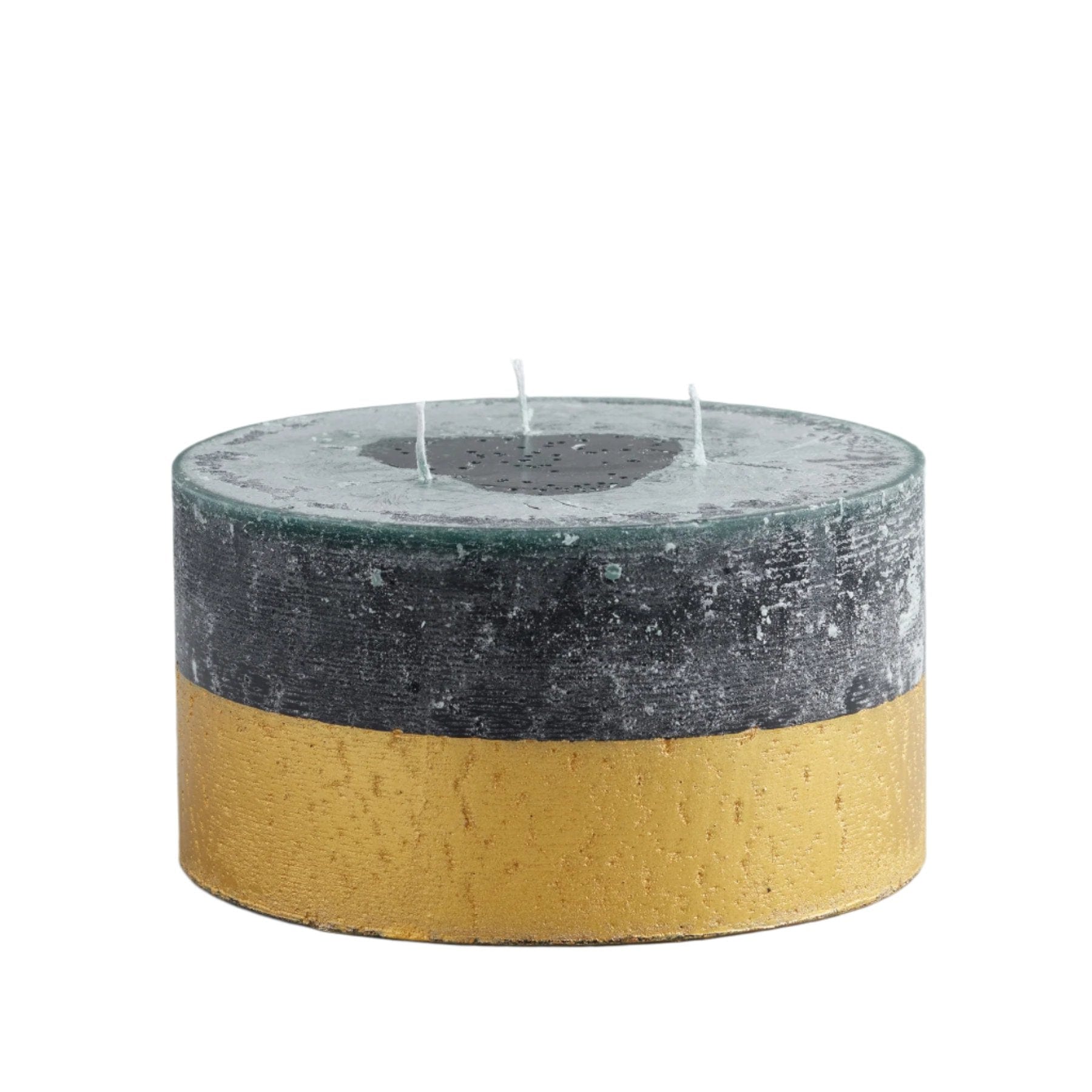 Winter thyme gold half-dipped multiwick candle