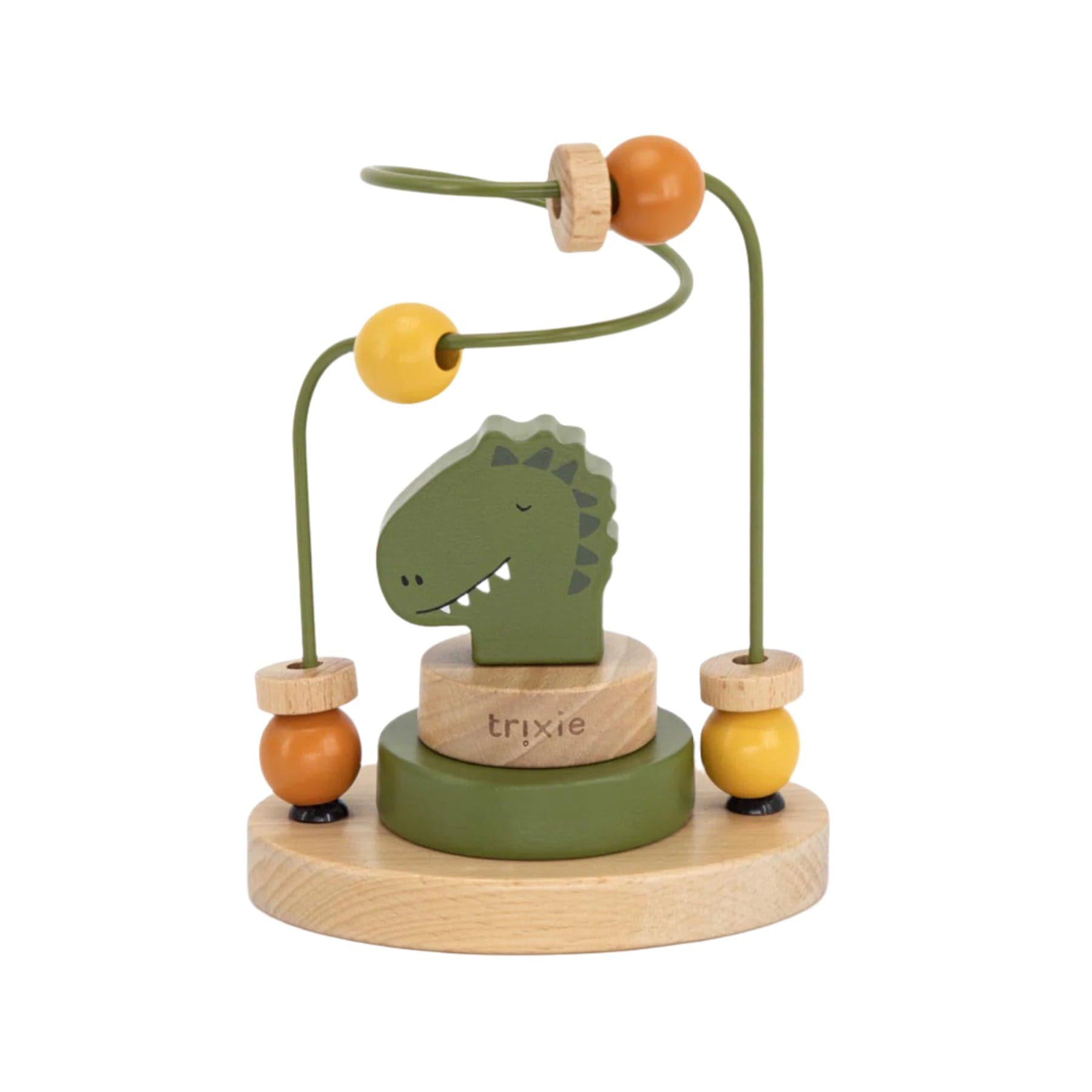 Wooden beads maze - dino