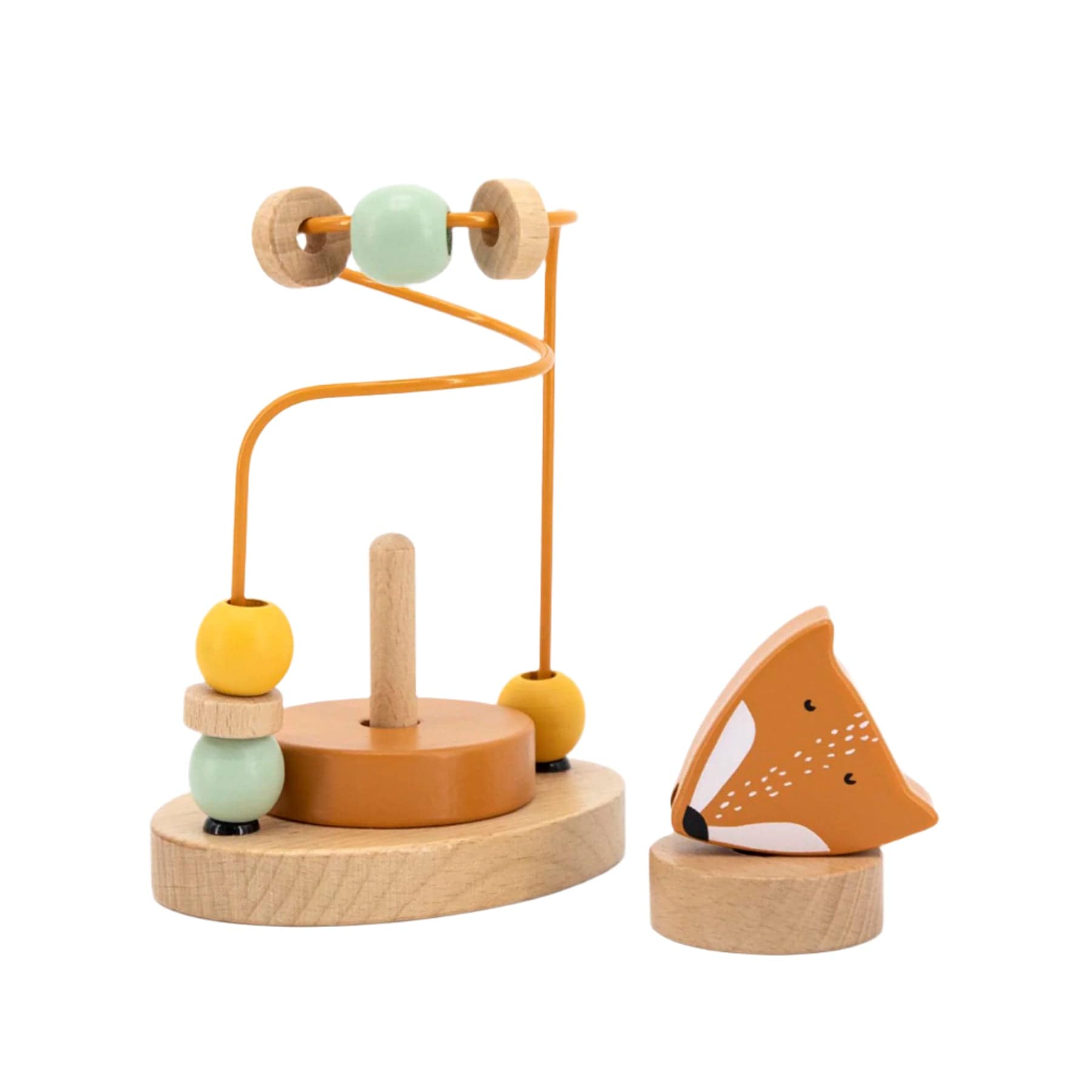 Wooden beads maze - fox