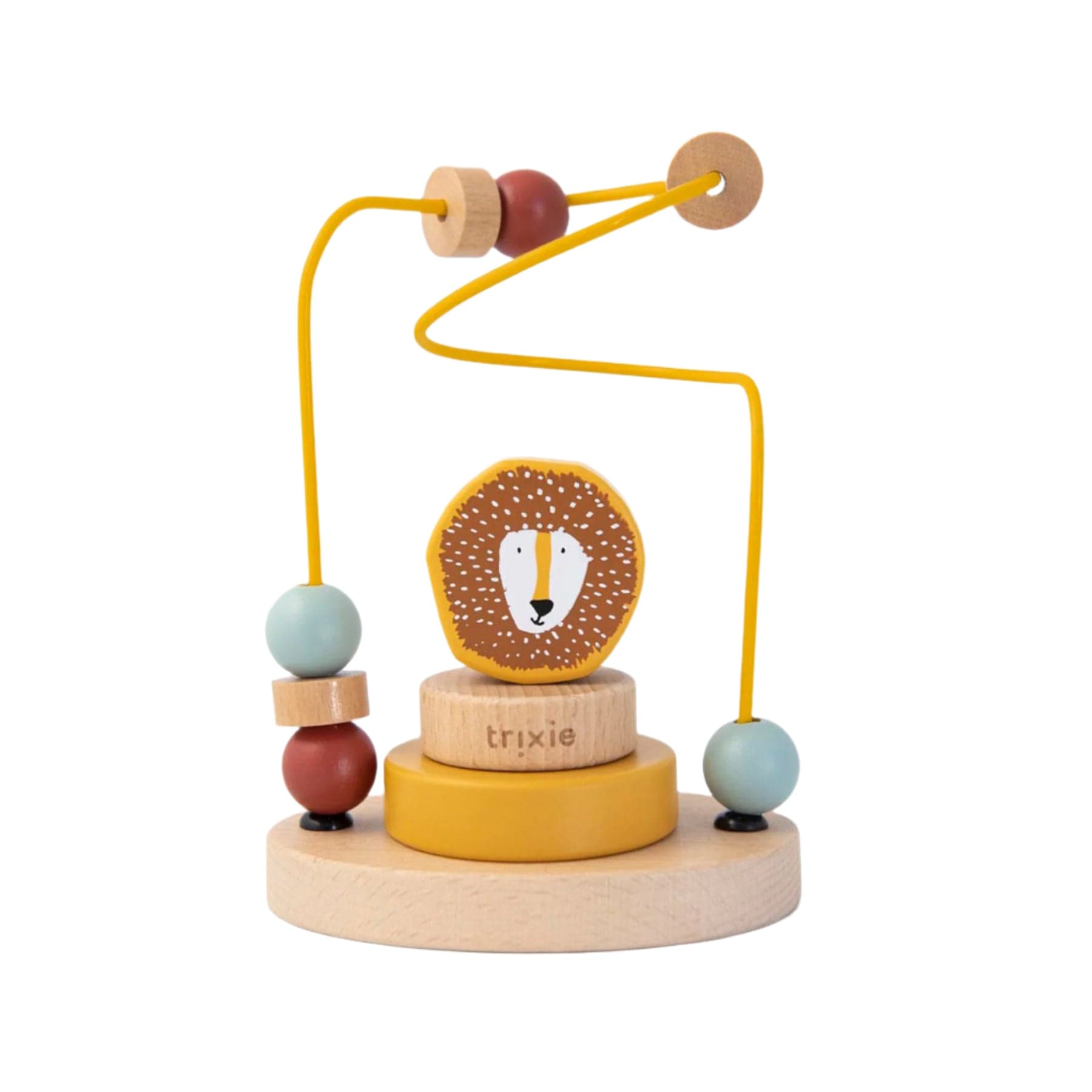 Wooden beads maze - lion
