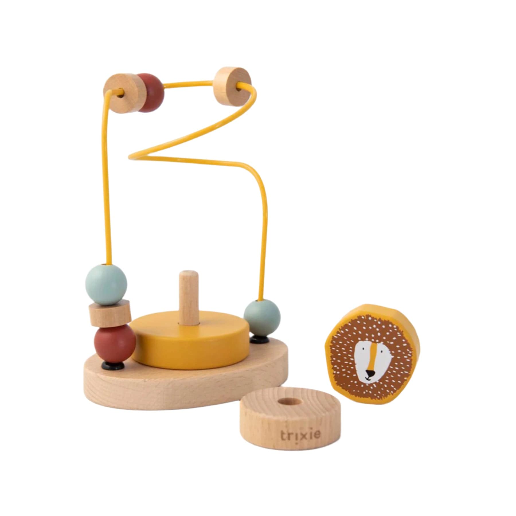Wooden beads maze - lion