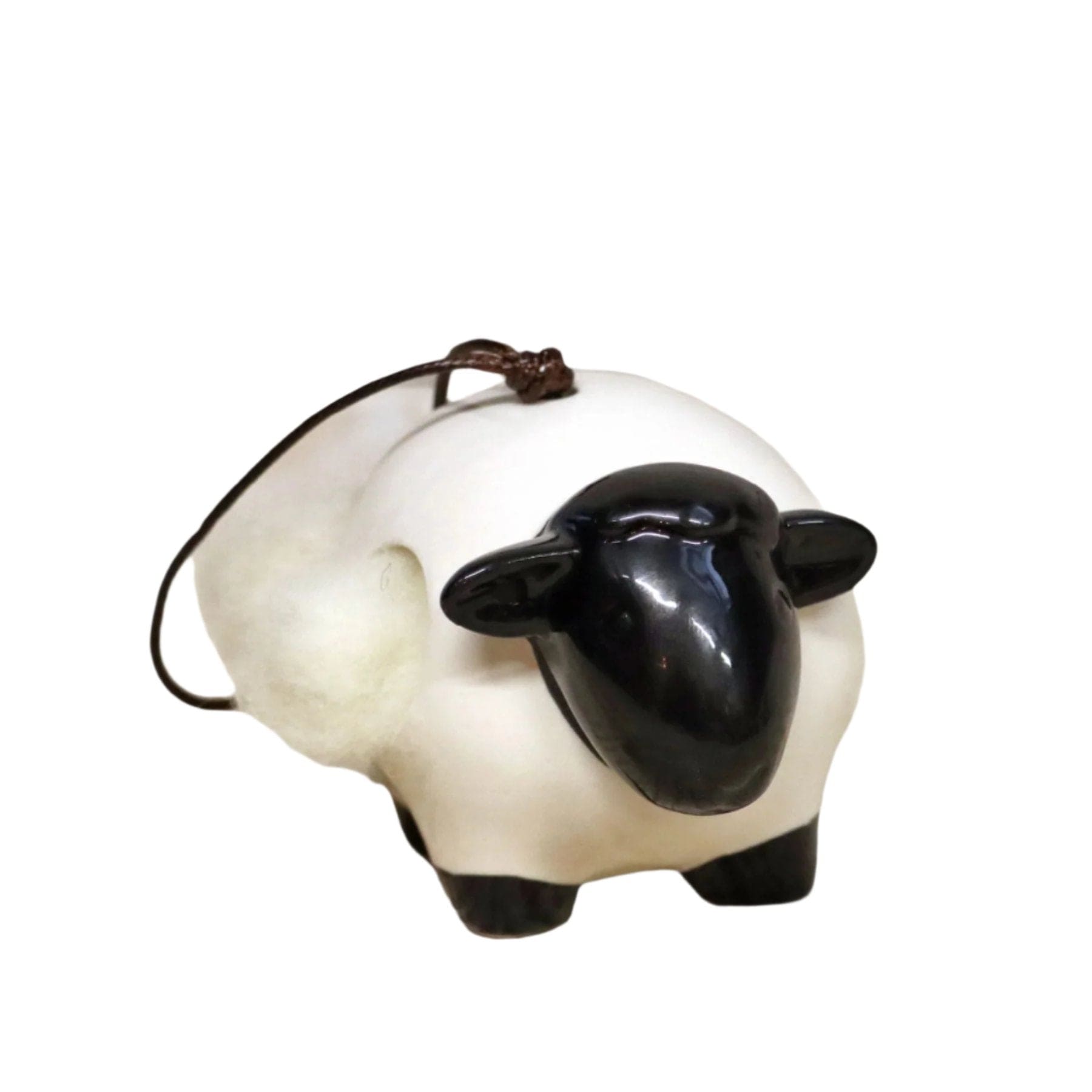 'Woolie' hanging ceramic sheep with nesting wool