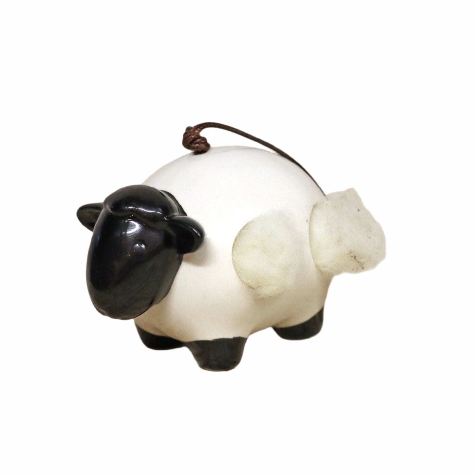'Woolie' hanging ceramic sheep with nesting wool