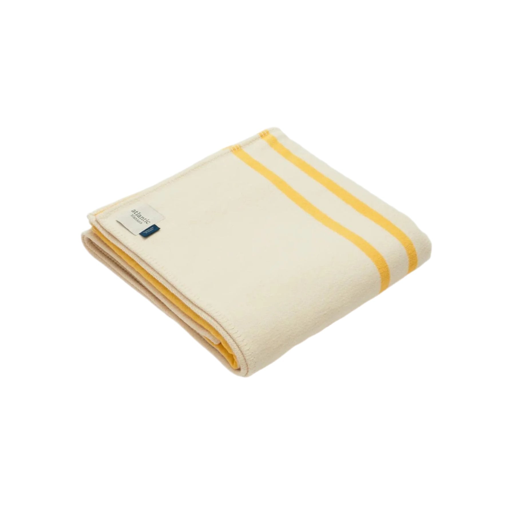 Yellow stripe recycled cotton blanket