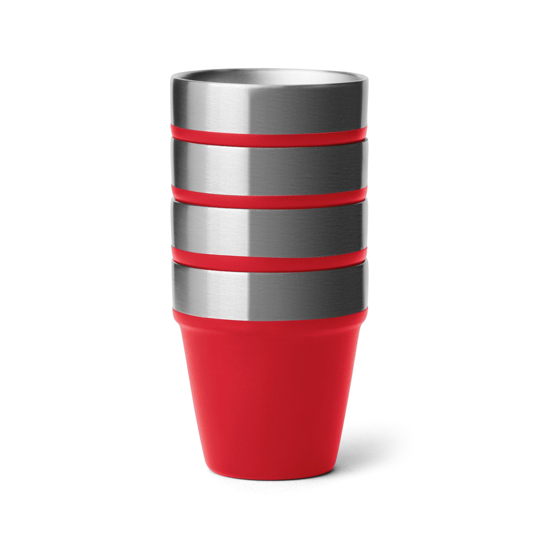 Shot glasses with carrying case rescue red