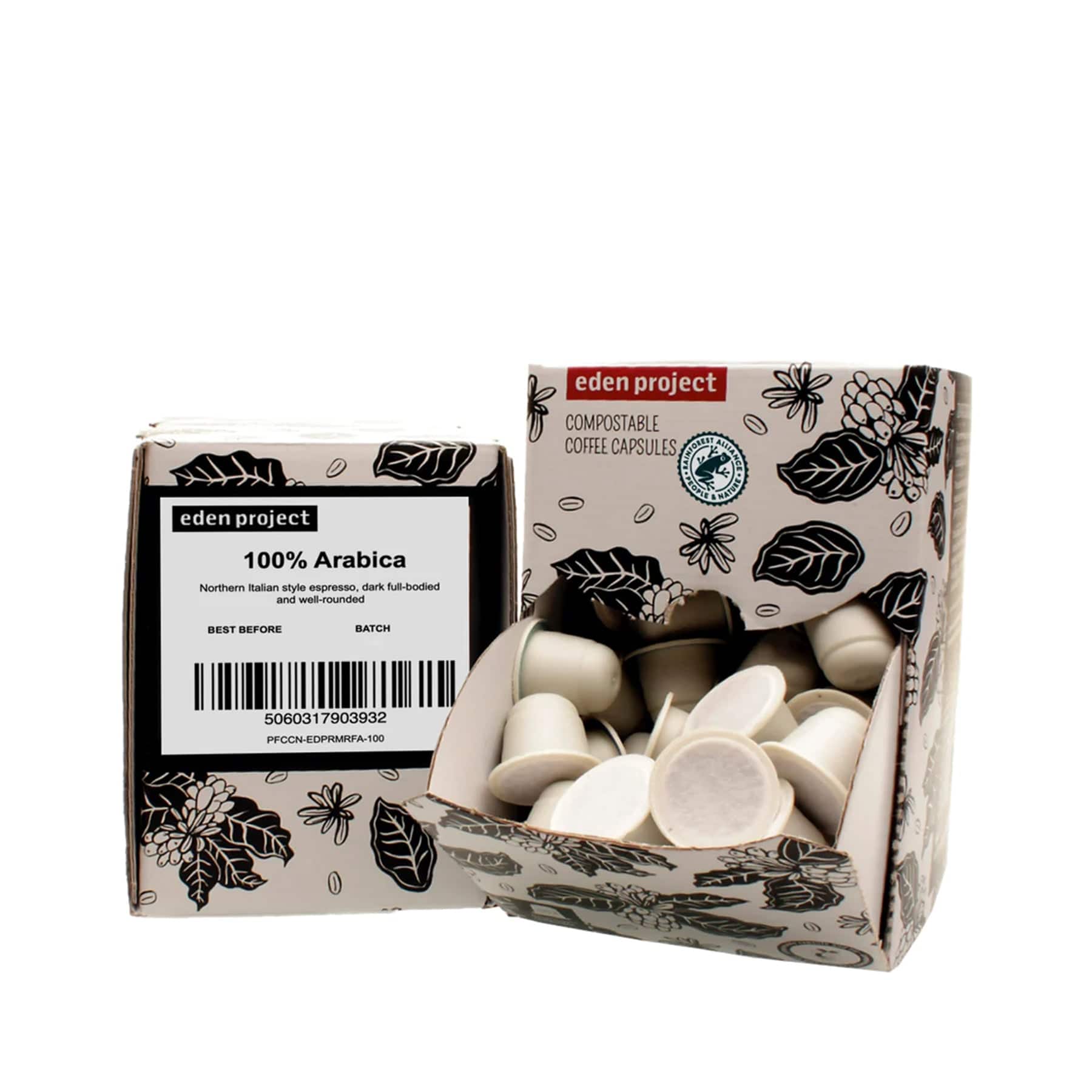 100 Arabica compostable coffee capsules