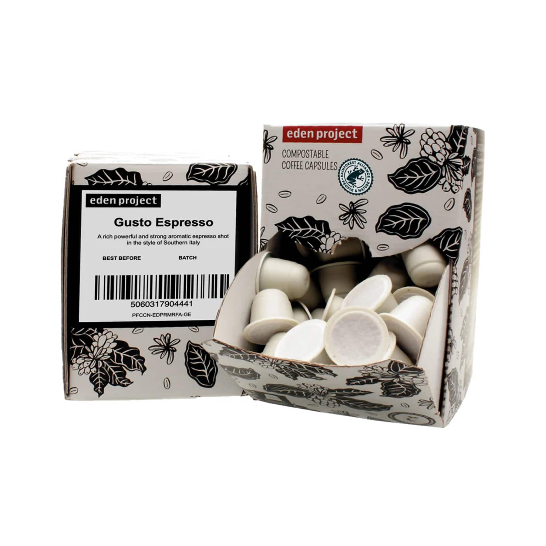 100 Gusto espresso compostable coffee capsules