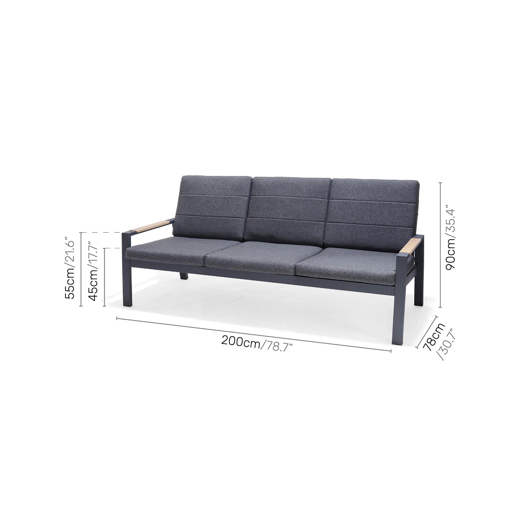 Panama dark sofa set