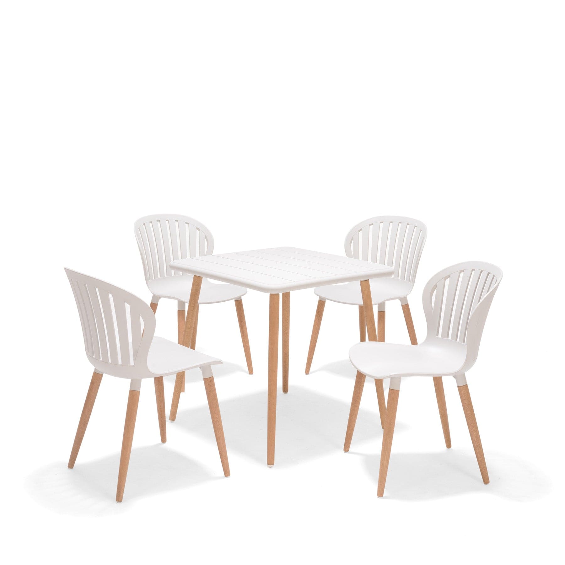 Social Plastic® nassau side chair 4 seater dining set