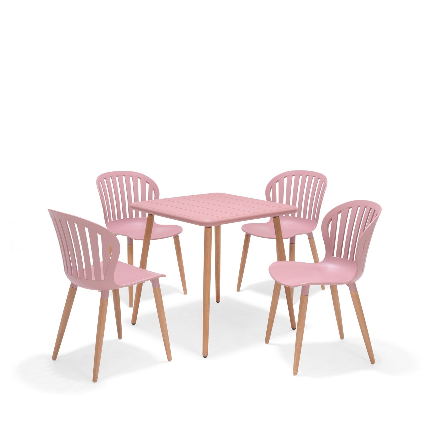 Social Plastic® nassau side chair 4 seater dining set