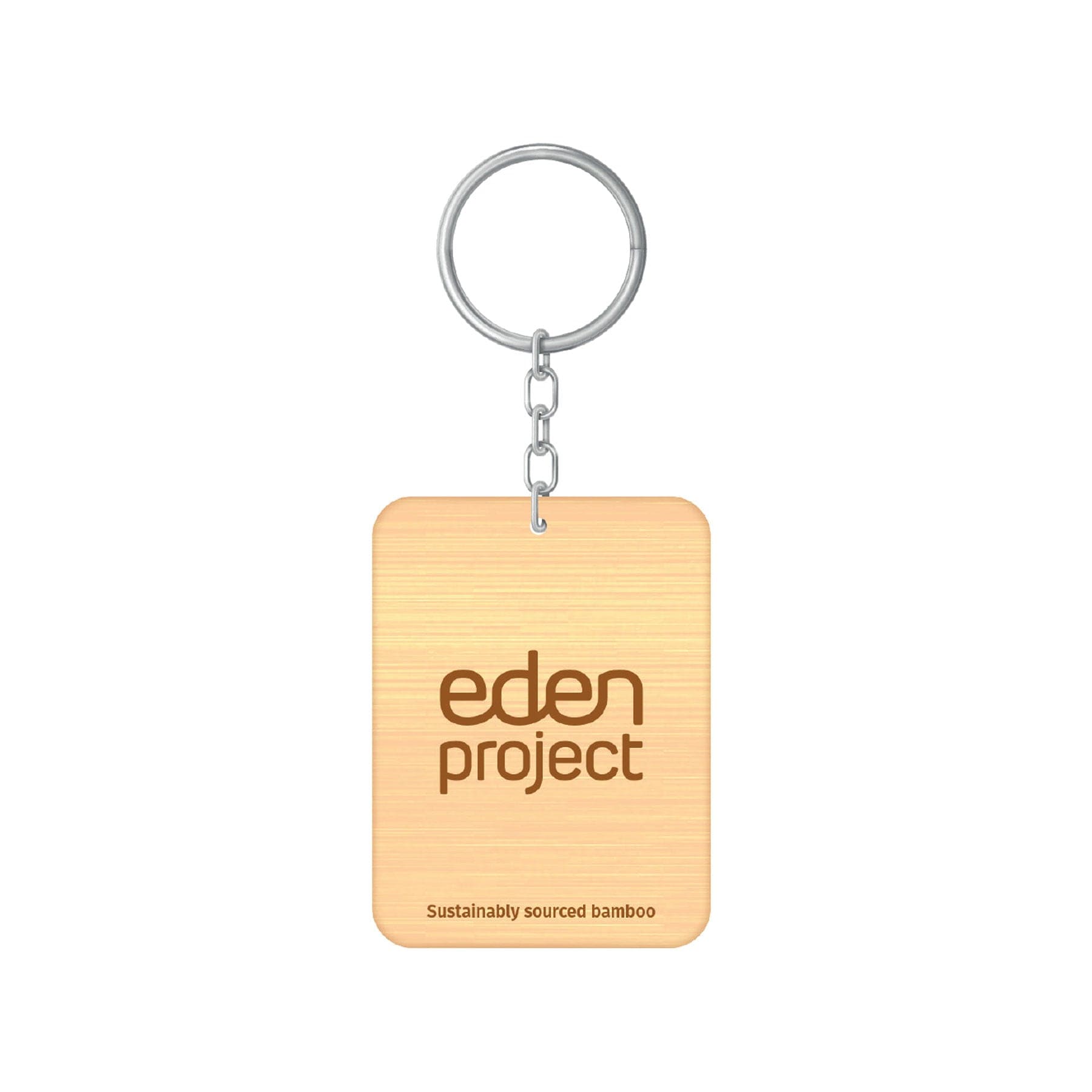 Frog rectangle bamboo keyring