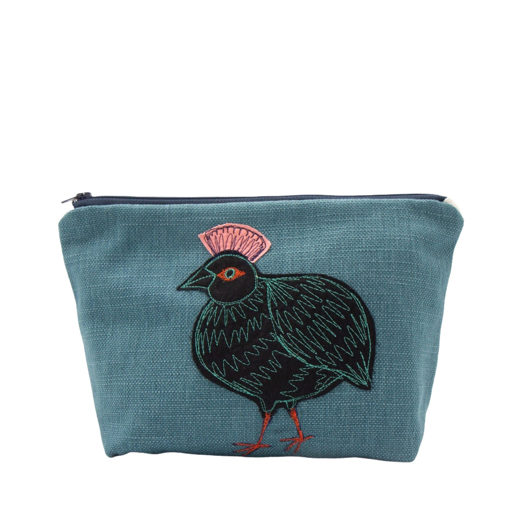 Rainforest embroidered make up bag